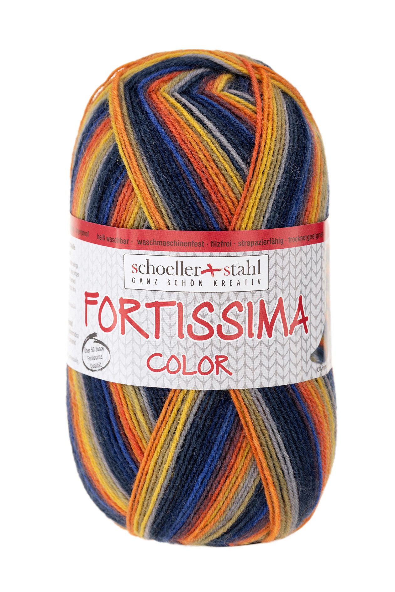 Schoeller + Stahl Fortissima Socka 4-fach Color Häkelwolle, 420 m, pflegeleicht, formstabil und hoher Tragekomfort
