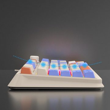 yozhiqu Hintergrundbeleuchtete Gaming-Tastatur-94 Tasten, Kompaktes Nummernpad Gaming-Tastatur (Unabhängige Lautstärketaste,Zuhause, Internetcafé, Spielzimmer Büro)