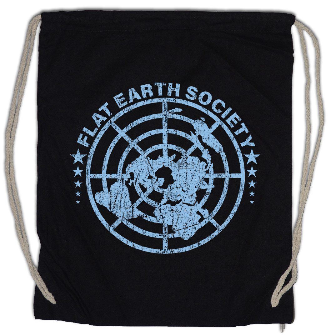 Turnbeutel Flat Earth Society Turnbeutel Symbol Sign Logo Flache Erde Scheibe