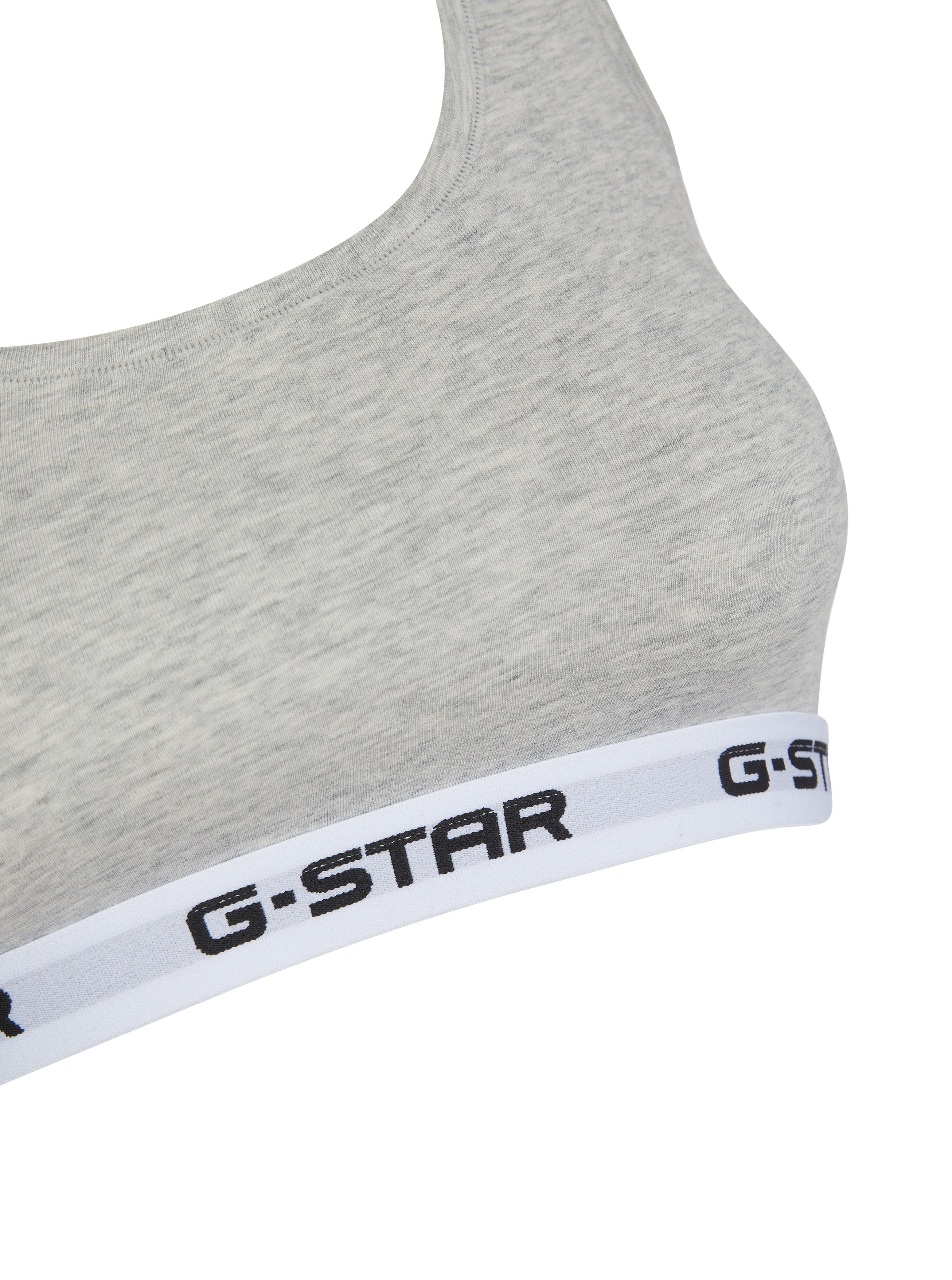 G-STAR Bralette CARNELIAN, BRAS 2 PACK RACERBACK (Packung, 2-tlg) mit Logo-Saum