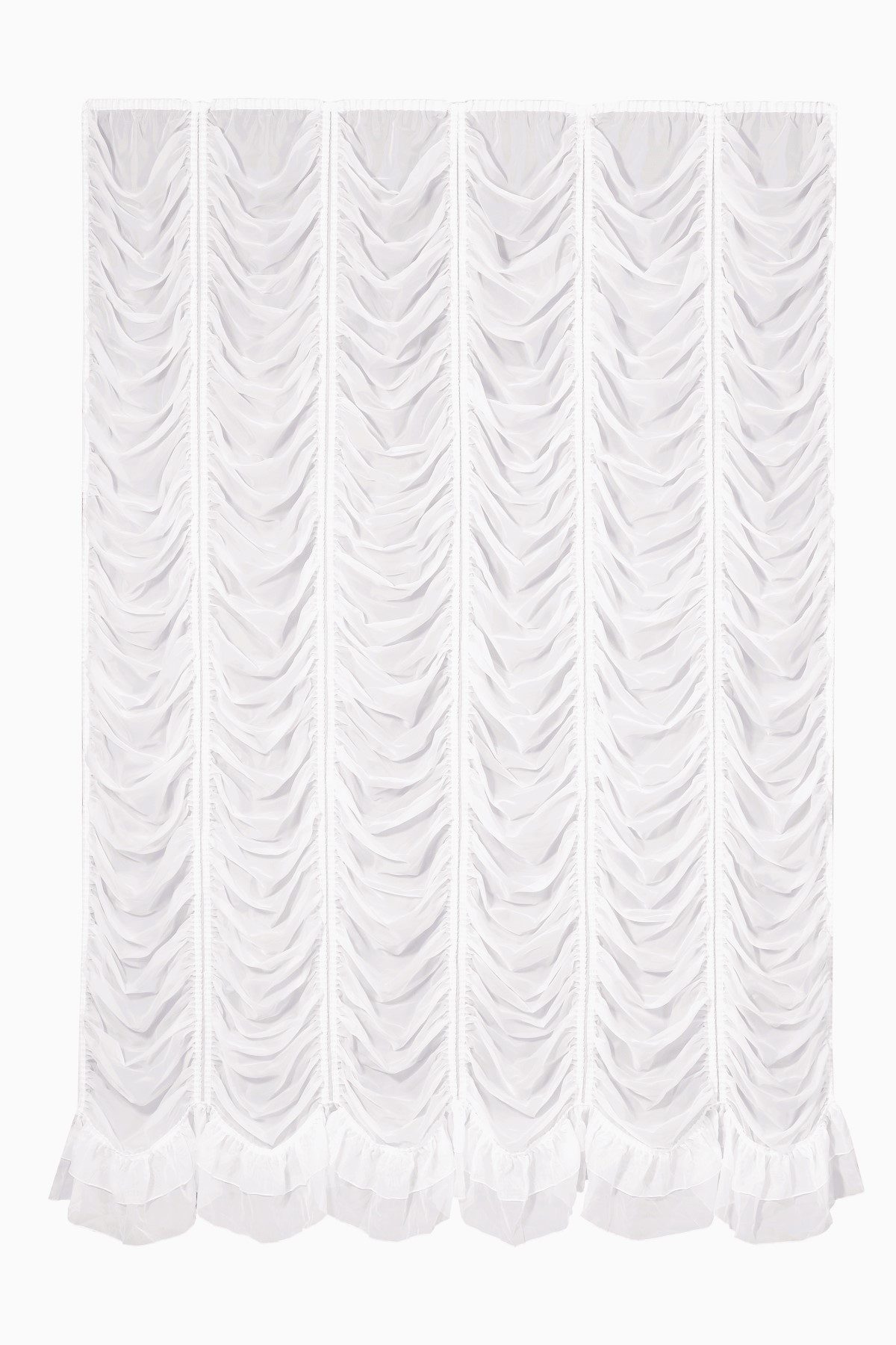 novumfix Bogenstore Wolkenstore Rüschengardine weiß Kräuselband verschieden günstig online kaufen