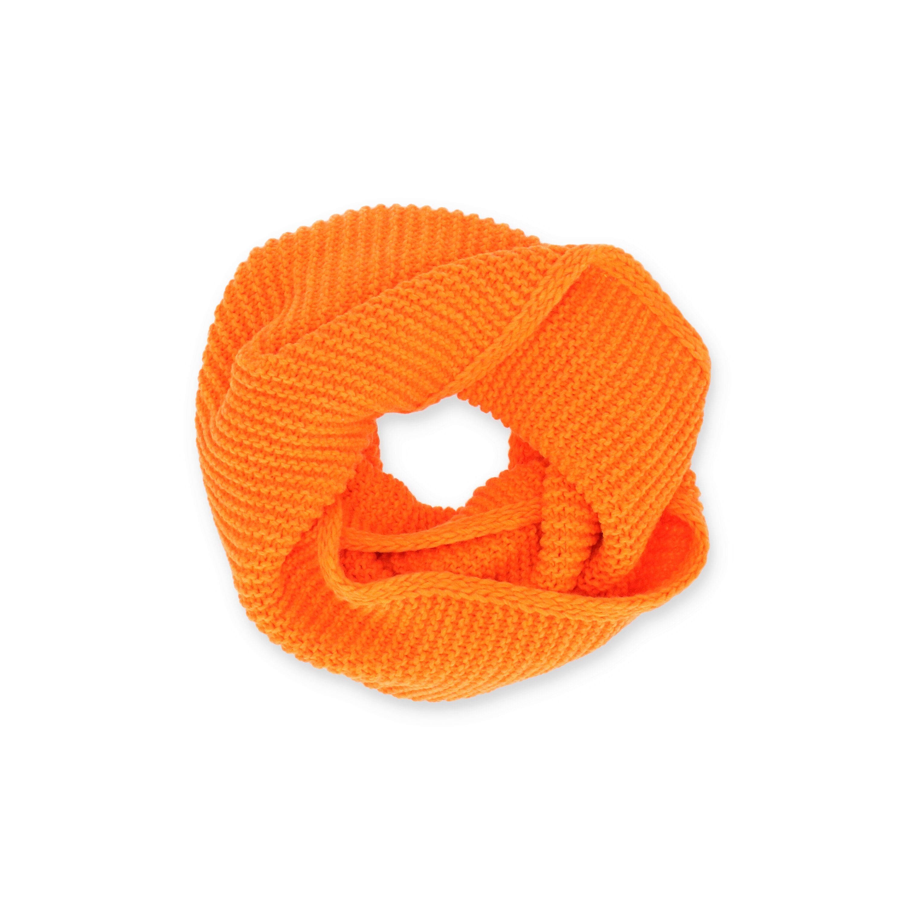 Strickschal halsüberkopf neonorange Loop-Strickschal warmer Loopschal, Accessoires