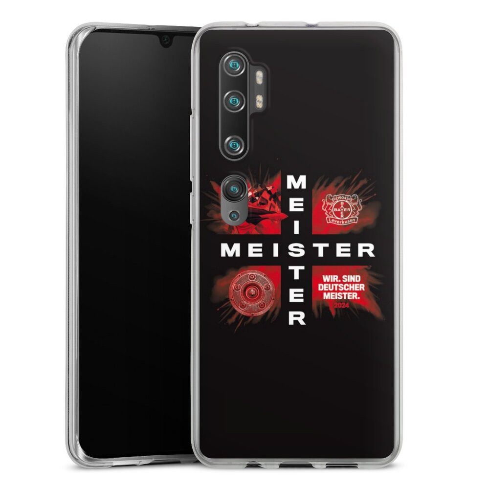 DeinDesign Handyhülle Bayer 04 Leverkusen Meister Offizielles Lizenzprodukt, Xiaomi Mi Note 10 Silikon Hülle Bumper Case Handy Schutzhülle