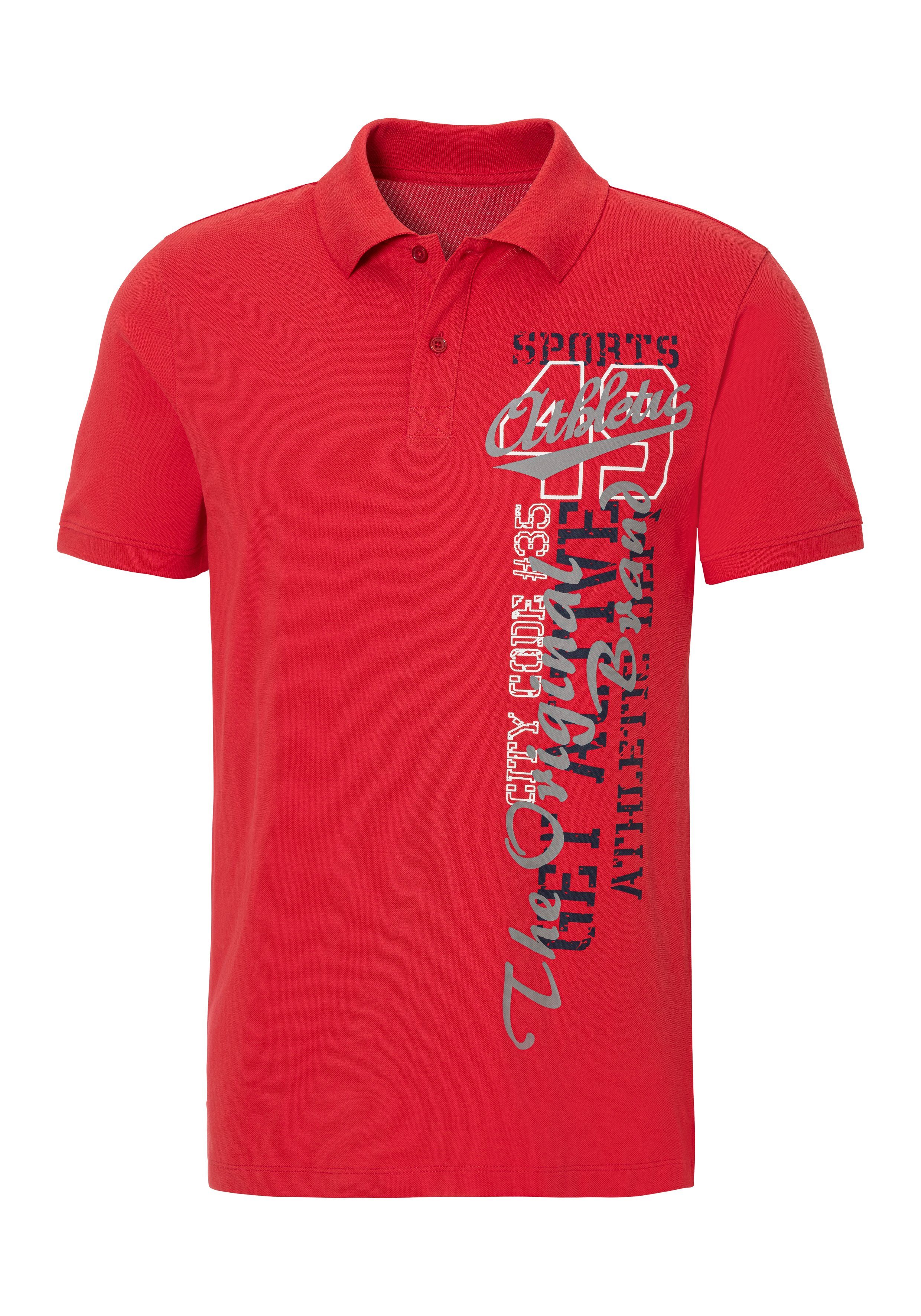 John Devin Poloshirt mit großem Druck günstig online kaufen