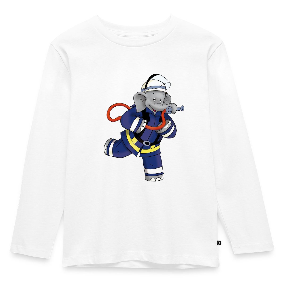 T-Shirt Benjamin Blümchen Als Feuerwehrmann Kinder Premium Langarmshirt