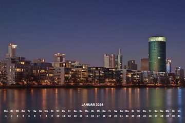 raxxa Wandkalender Premium Monatskalender Frankfurt am Main 2024