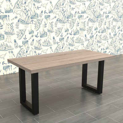 Mucola Tischbein Tischuntergestell Möbelfüße Tischgestell Möbelbeine Bankkufen, inkl. Bodenschützer