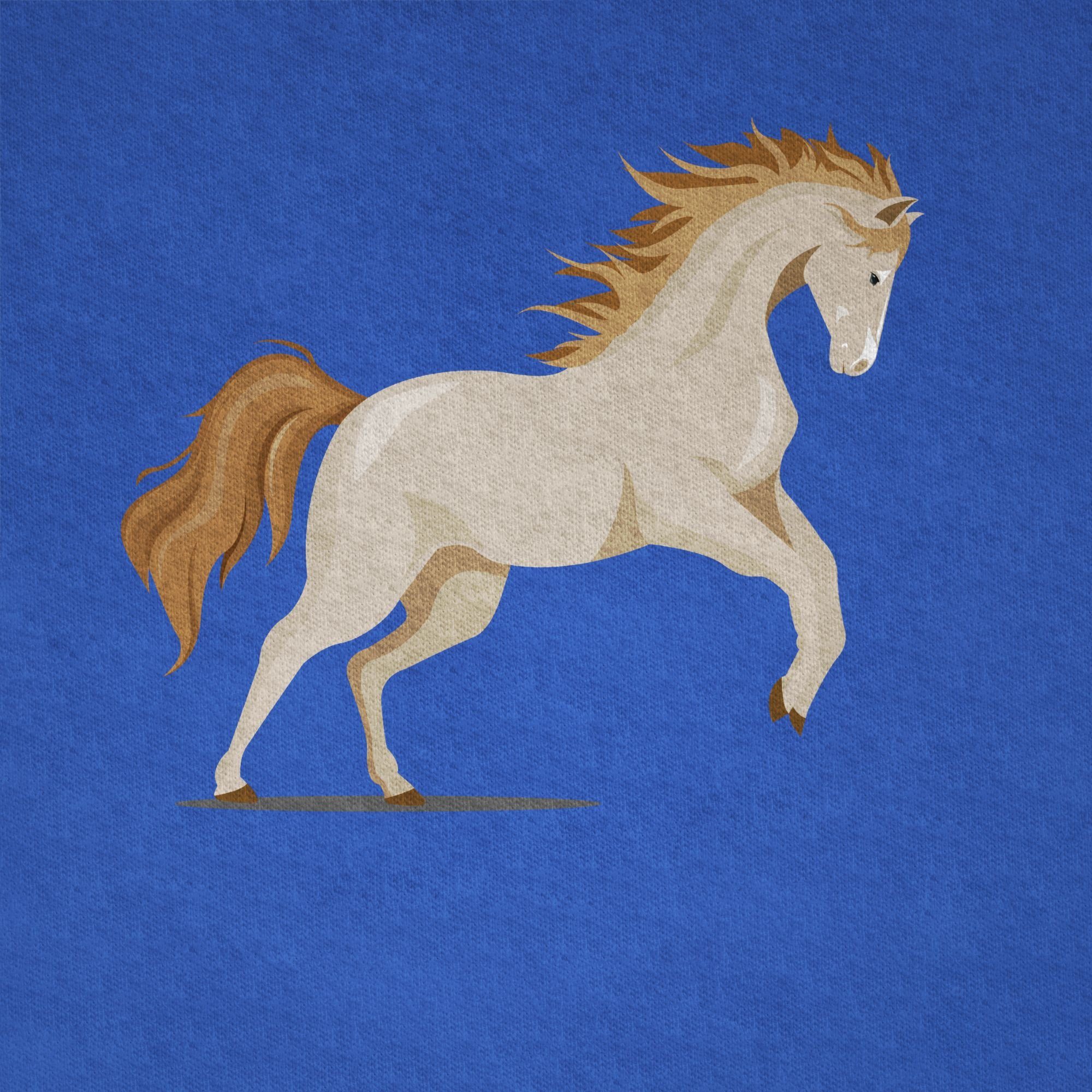 Steigend 3 Shirtracer Pferd Royalblau Pferd T-Shirt
