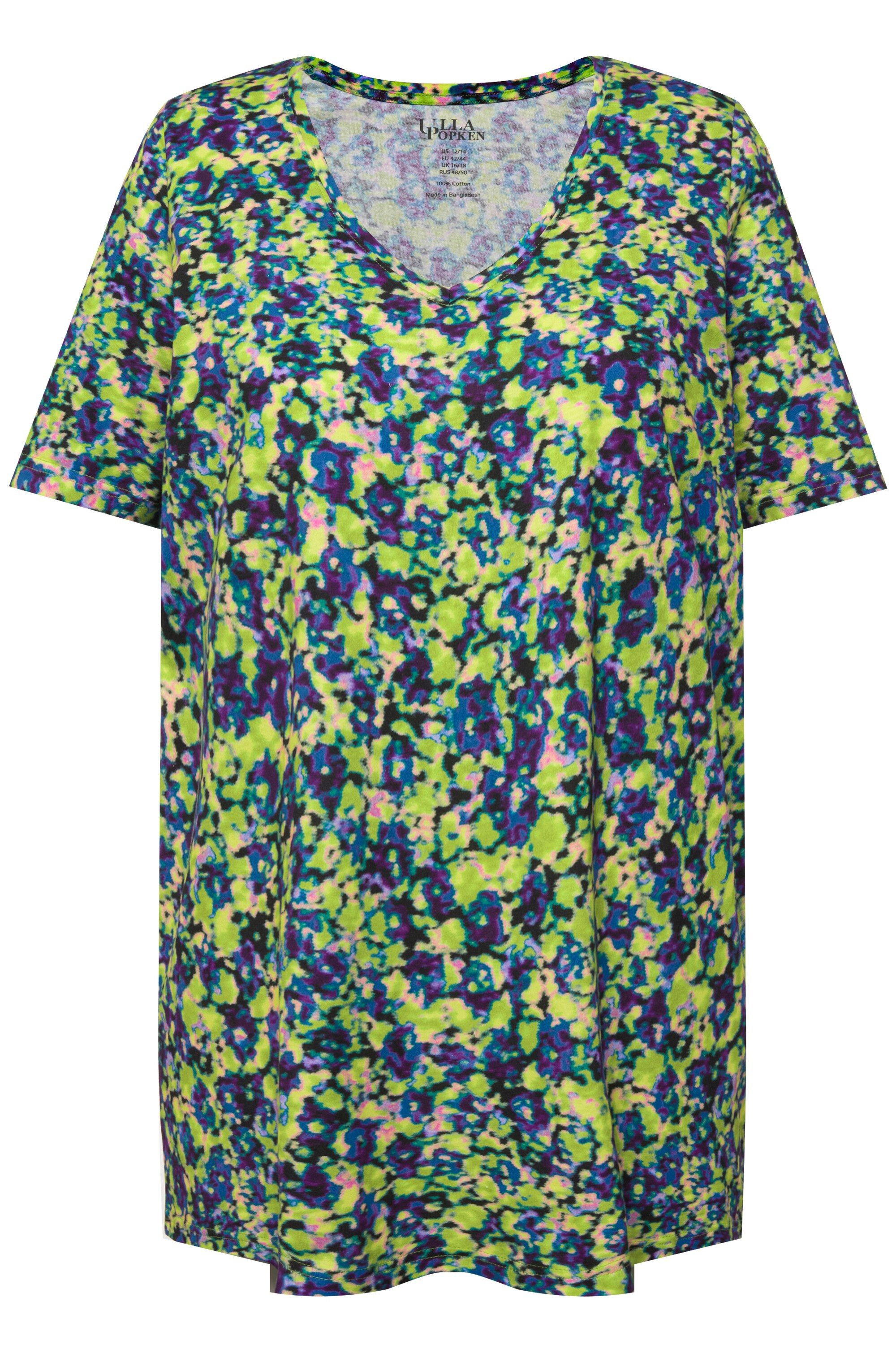 Ulla Popken Longshirt Longshirt Blüten A-Linie günstig online kaufen