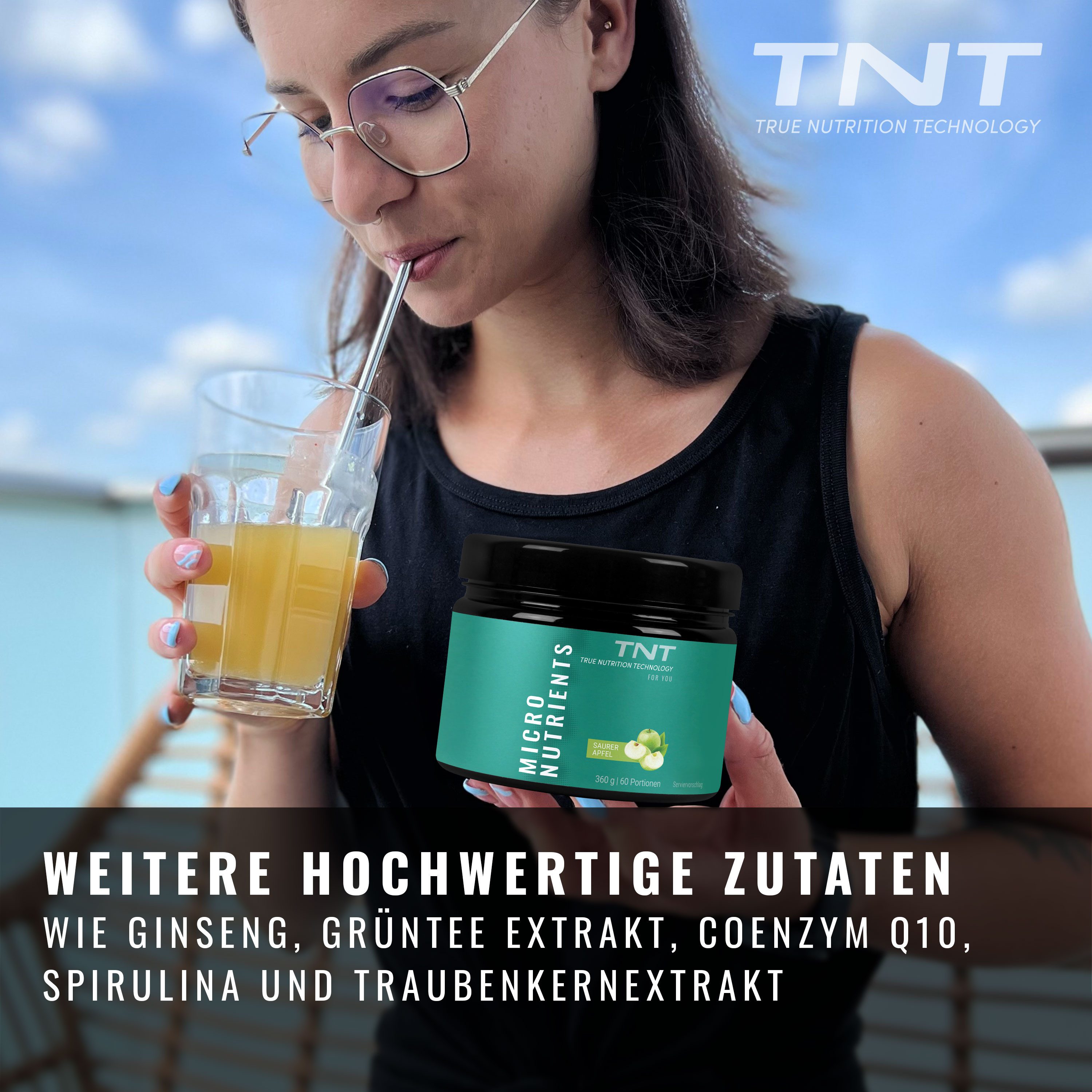 TNT (True Nutrition Technology) Micronutrients - Vitamin-Mineral-Komplex mit Grüntee, Spirulina & Q10 Pulver
