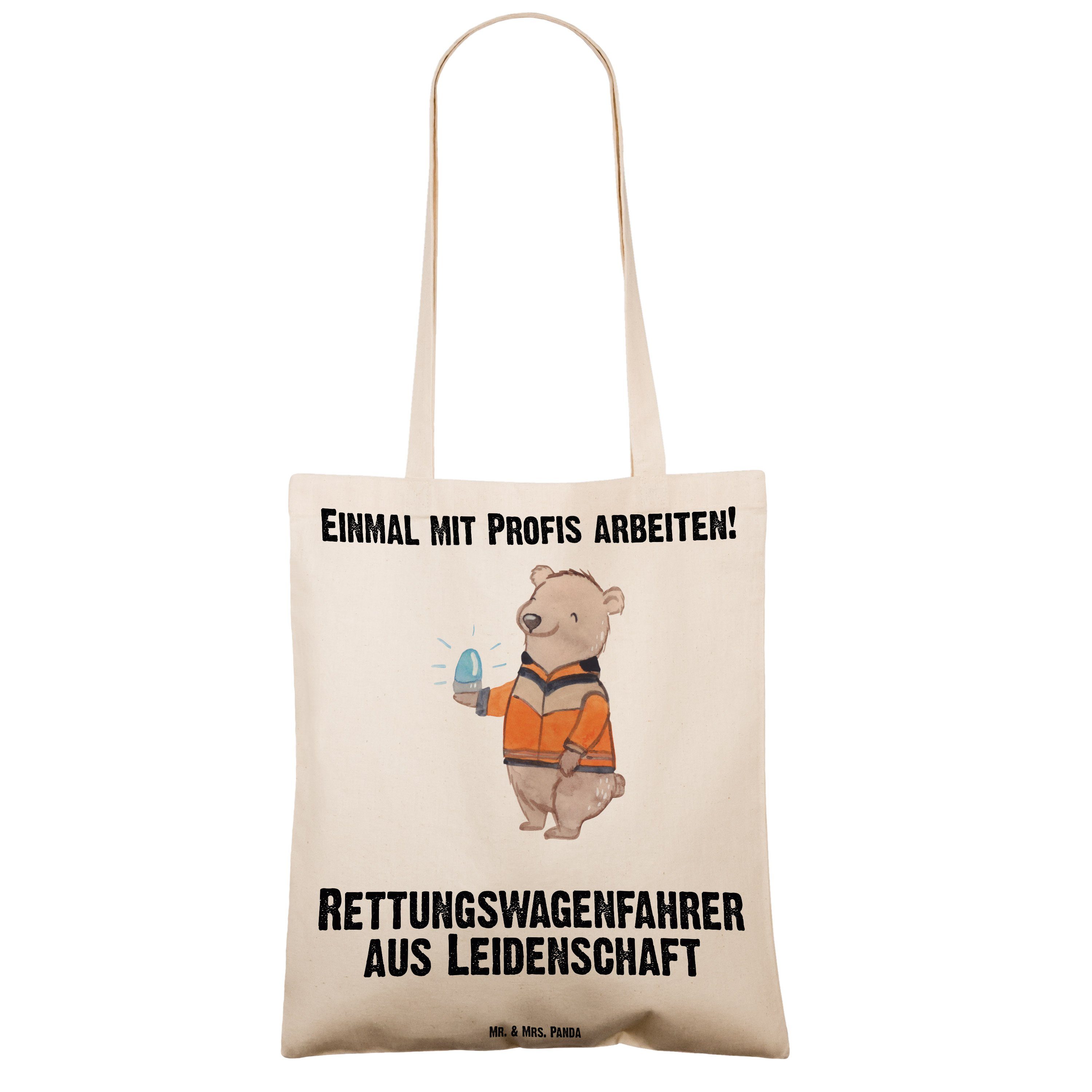 Leidenschaft Stoffb Mrs. - - Panda (1-tlg) Transparent Geschenk, & Rettungswagenfahrer Tragetasche aus Mr.