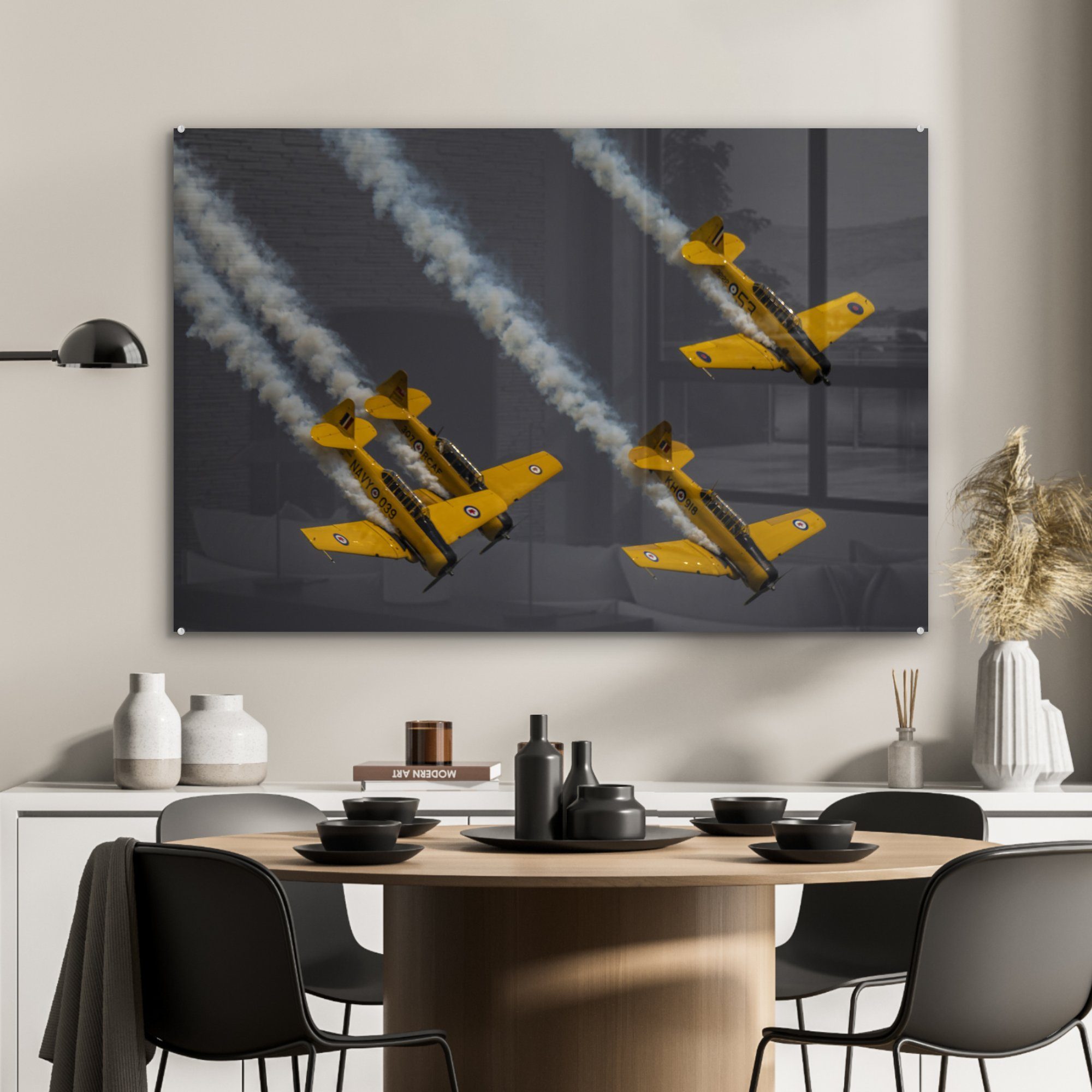 - Acrylglasbilder Schlafzimmer Rauchen, St), (1 Acrylglasbild MuchoWow Fliegen Wohnzimmer - & Flugzeuge