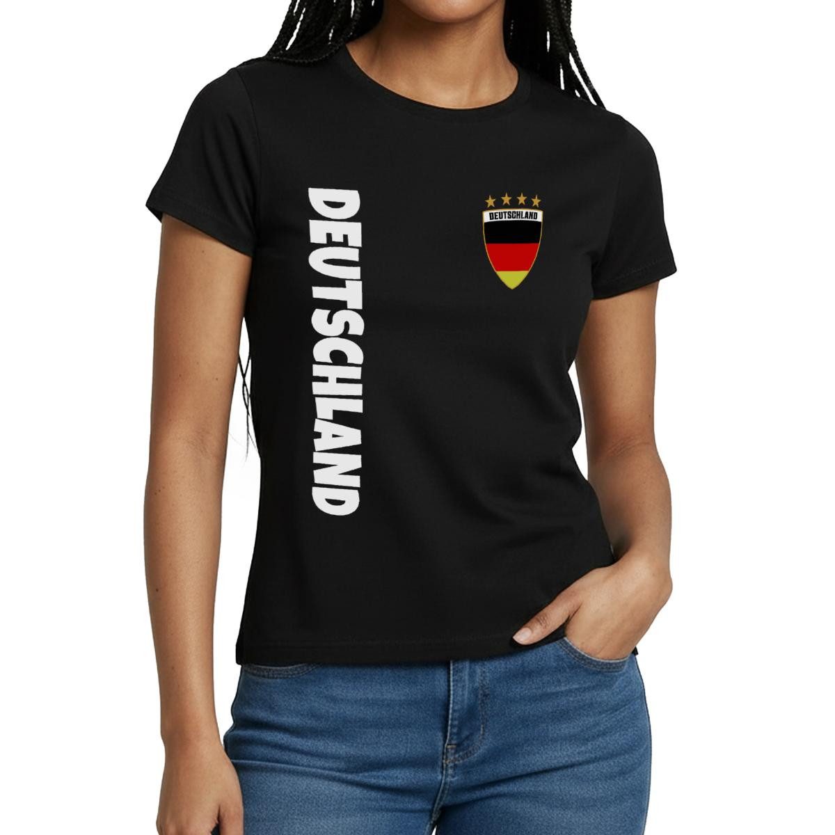T-Shirt Deutschland Fan Shirt Frauen T-Shirt