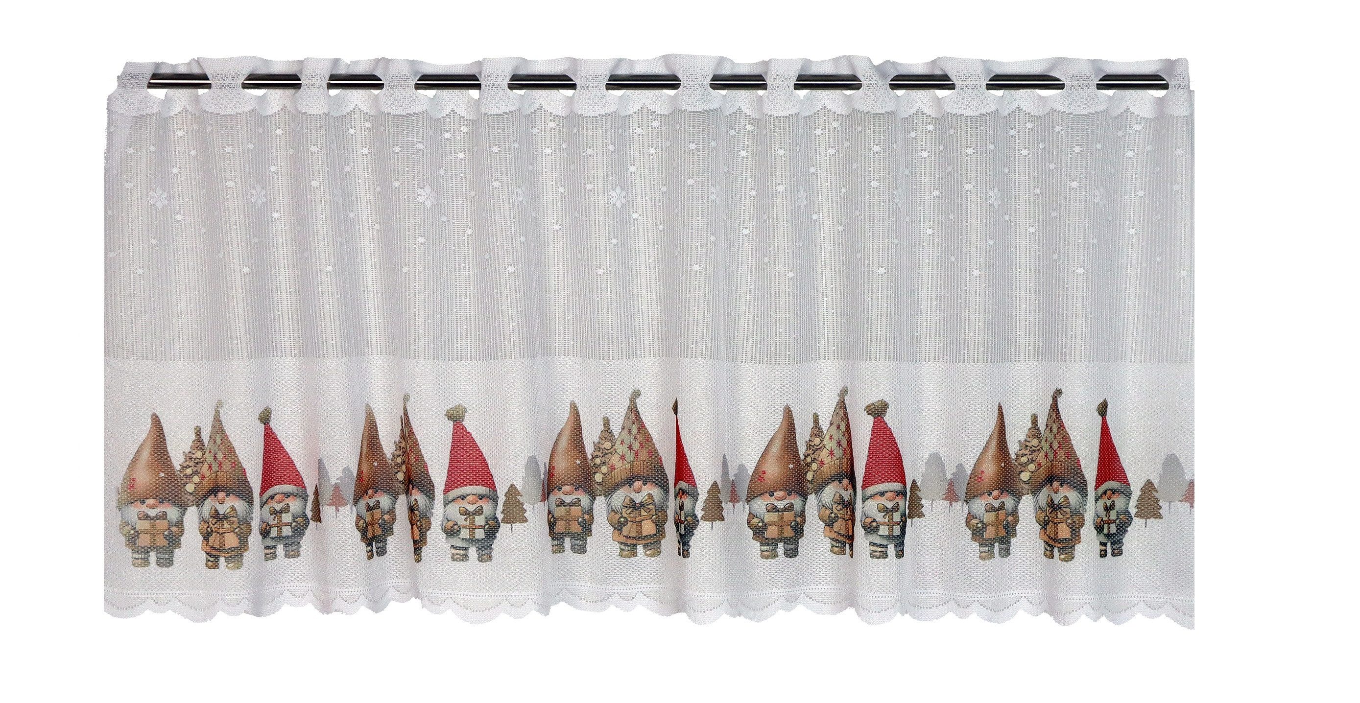 Clever-Kauf-24 Scheibengardine Scheibengardine „Wichtel“ 50x150cm, Ösen, tr günstig online kaufen