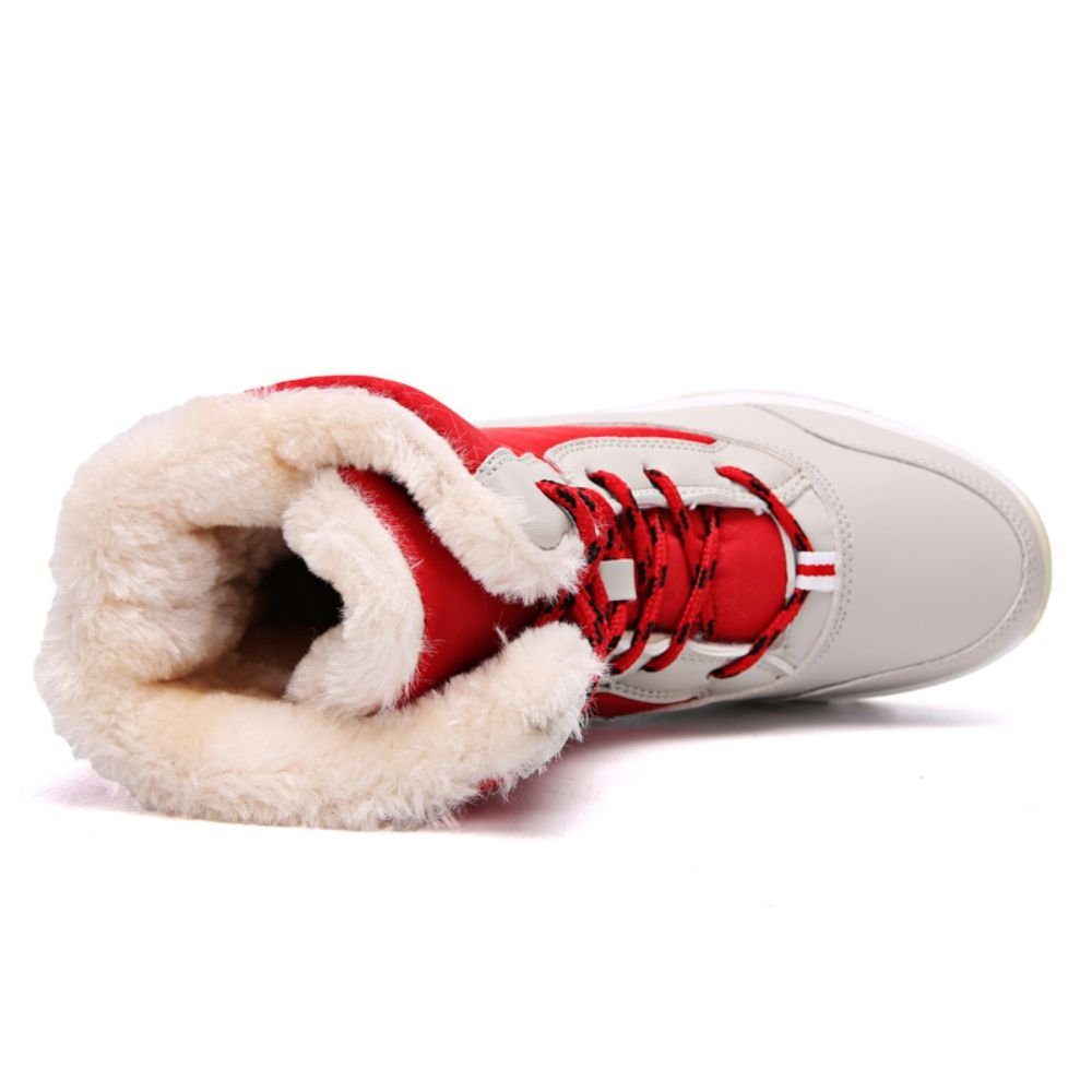 HUSKSWARE Schneeschuhe und Wanderschuhe, und Warme Rot (Outdoor-Schneestiefel, Stilvoll rutschfest, schön High-Top-Schuhe), Warm