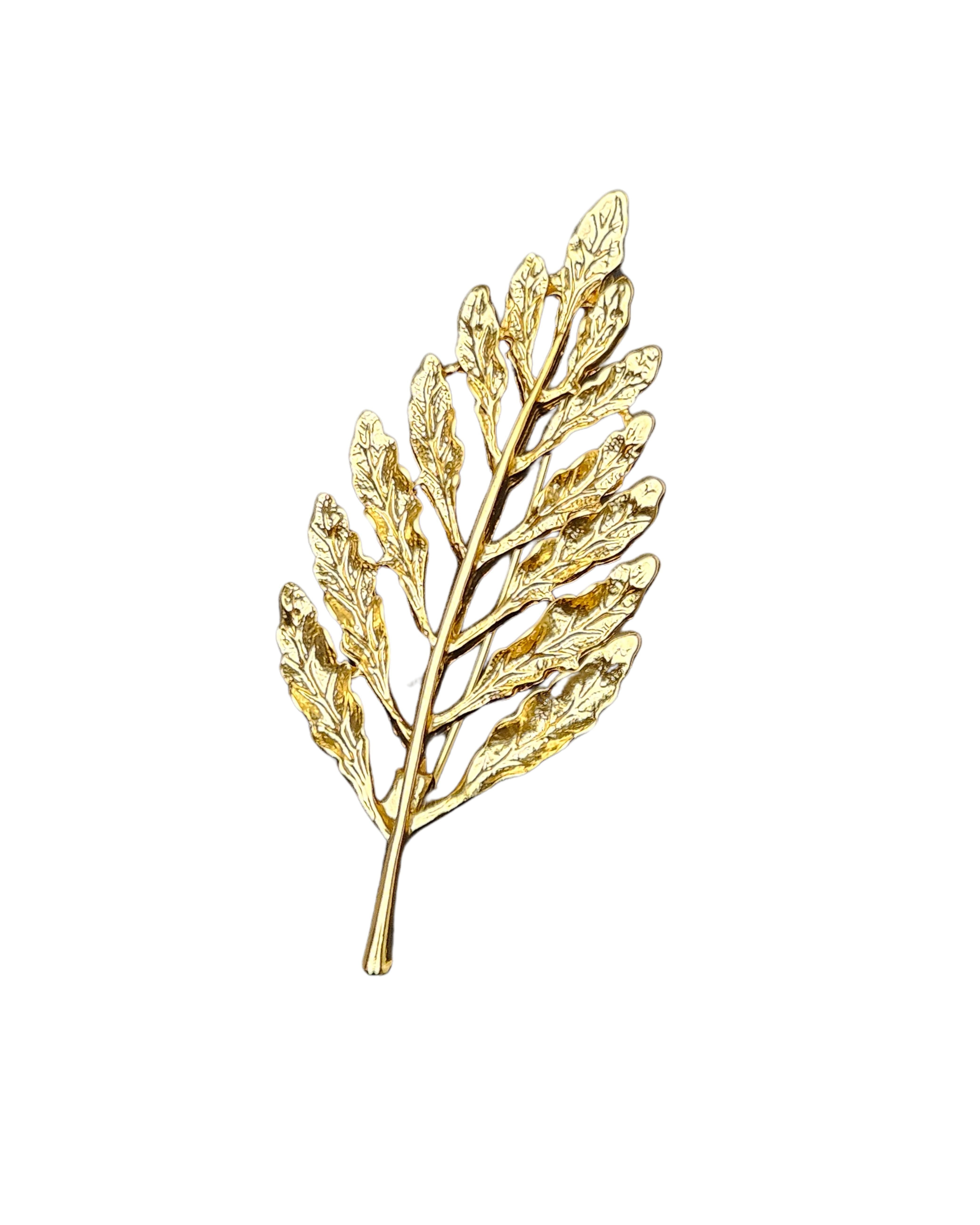 Brosche "goldenes Blatt", goldenfarbe