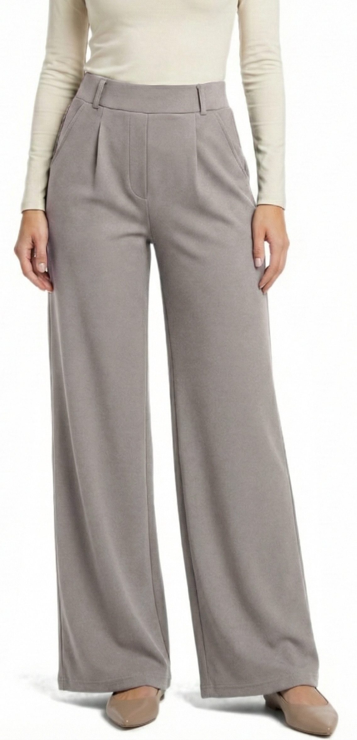 dy_mode Palazzohose Damen Anzughose Weites Bein unifarben Elegante Palazzoh günstig online kaufen