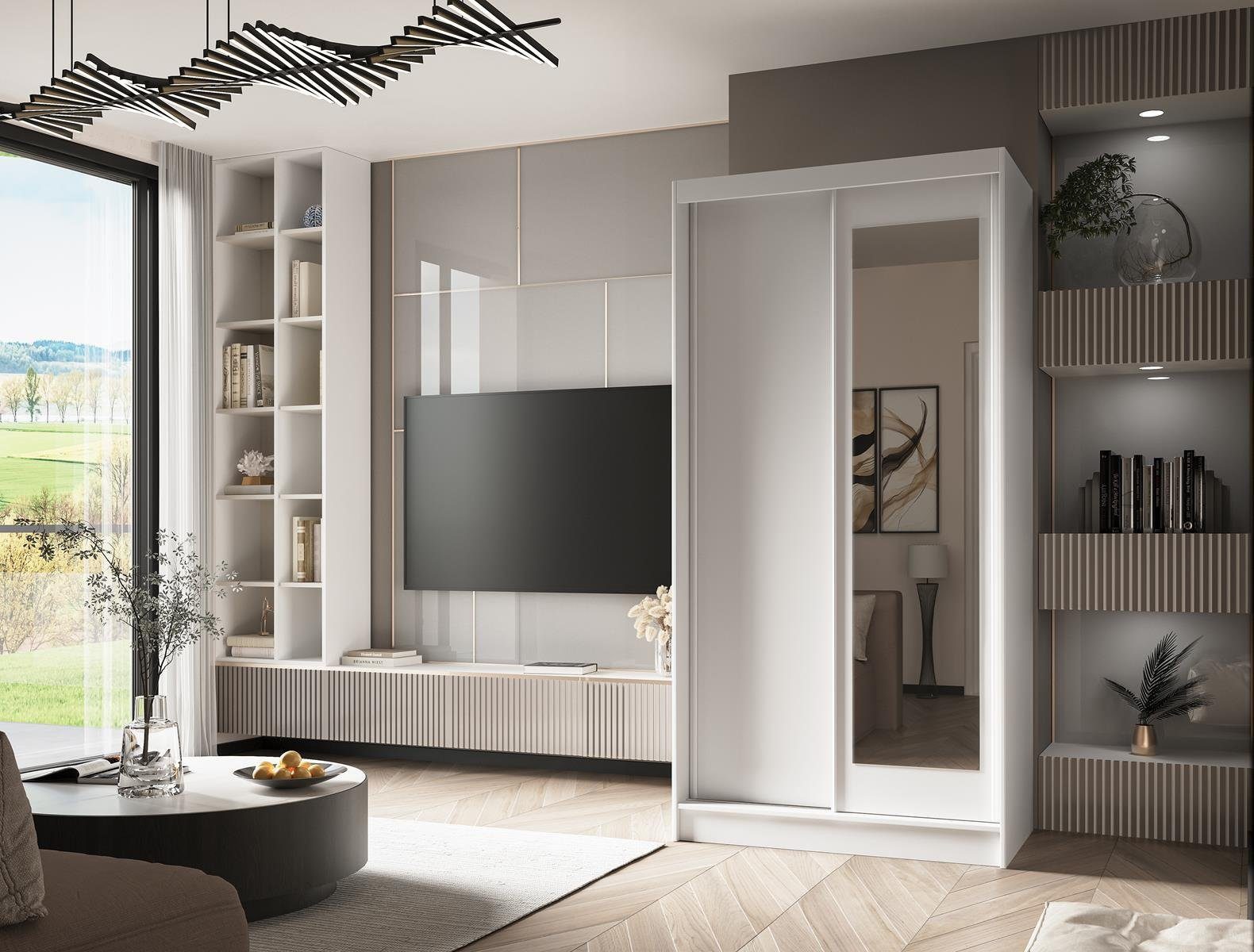 Beautysofa Spiegelschrank Ali (zweitürig Kleiderschrank, aus günstig online kaufen