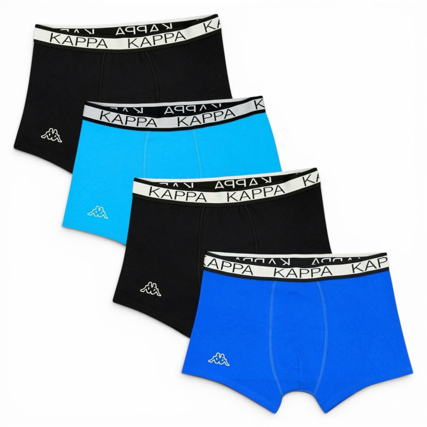 Boxershorts 4er Pack Boxershort Unterhose (19-4150) Black-Blue-Turquoise Gr. M
