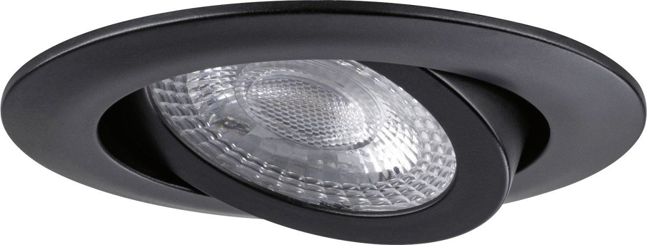 Paulmann LED Einbaustrahler Paulmann LED Einbauleuchte schwarz schwenkbar, Inkl. Leuchtmittel, Dimmbar ohne Bewegungsmelder