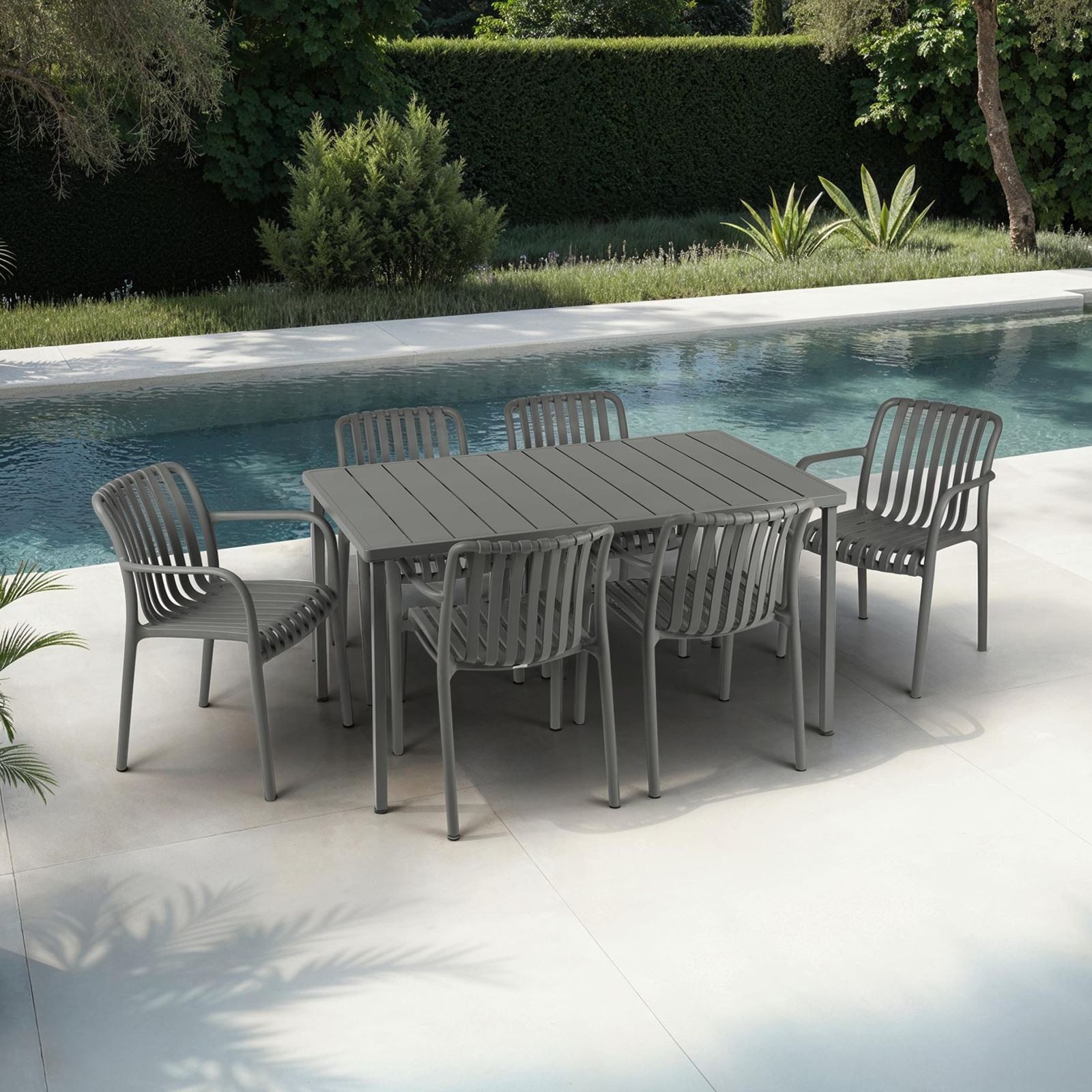 IDIMEX Garten-Essgruppe TULIPANO, moderne 6er Garten-Essgruppe günstig online kaufen