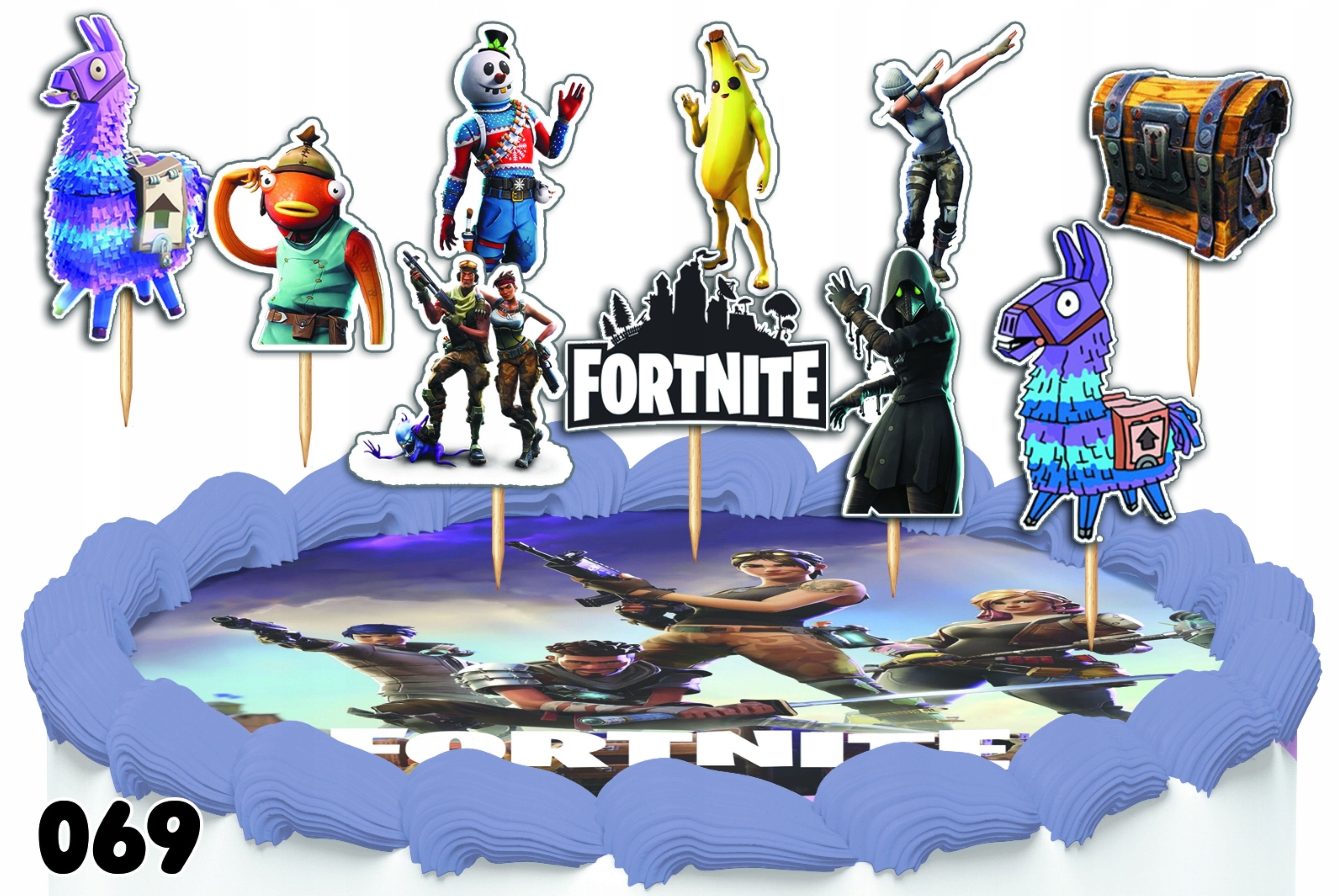 Festivalartikel Tortenstecker Torten Topper Set Fortnite 10x Kuchendeko Geburtstag Kinder, (1-tlg)