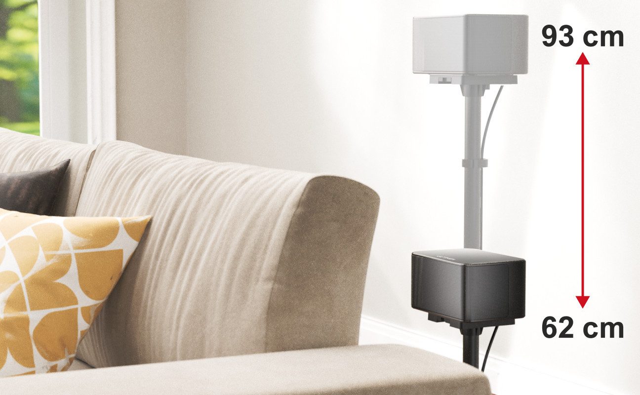 Ultimea Lautsprecherständer 2er-Set universell höhenverstellbare, (Stabiler, 62 cm bis 93 cm, Tragkraft bis 3 kg)