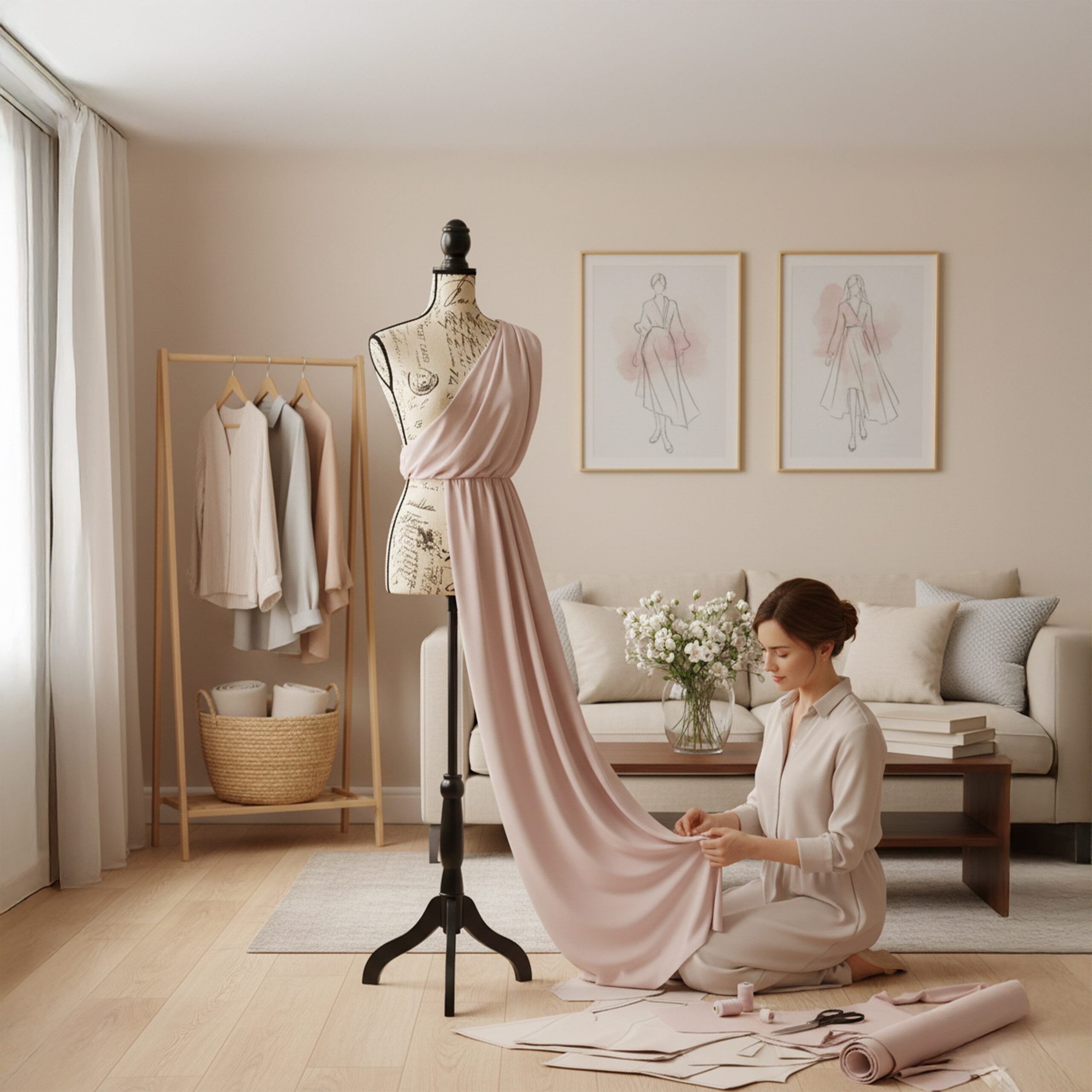 relaxdays Schneiderpuppe Weibliche Schneiderpuppe 36/38 Brief