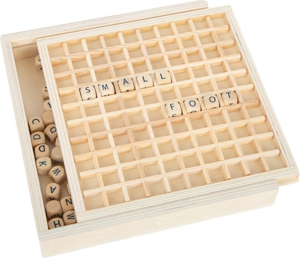 Small Foot Lernspielzeug Wörter legen "Educate" (Set, 145-St., 1), Würfel passen perfekt ins Einlegebrett und verrutschen nicht
