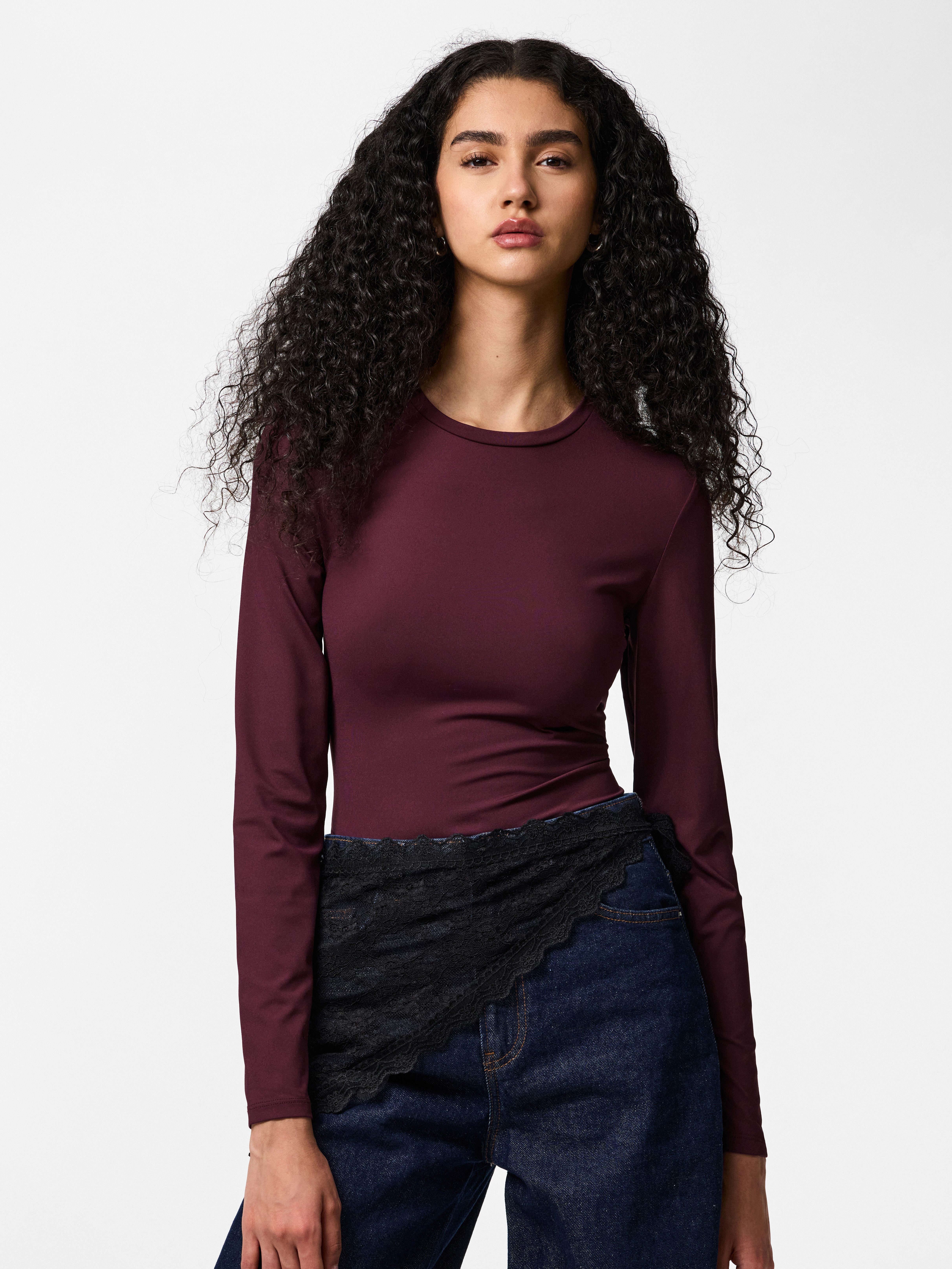 pieces Langarmshirt PCLULA LS TOP JRS NOOS