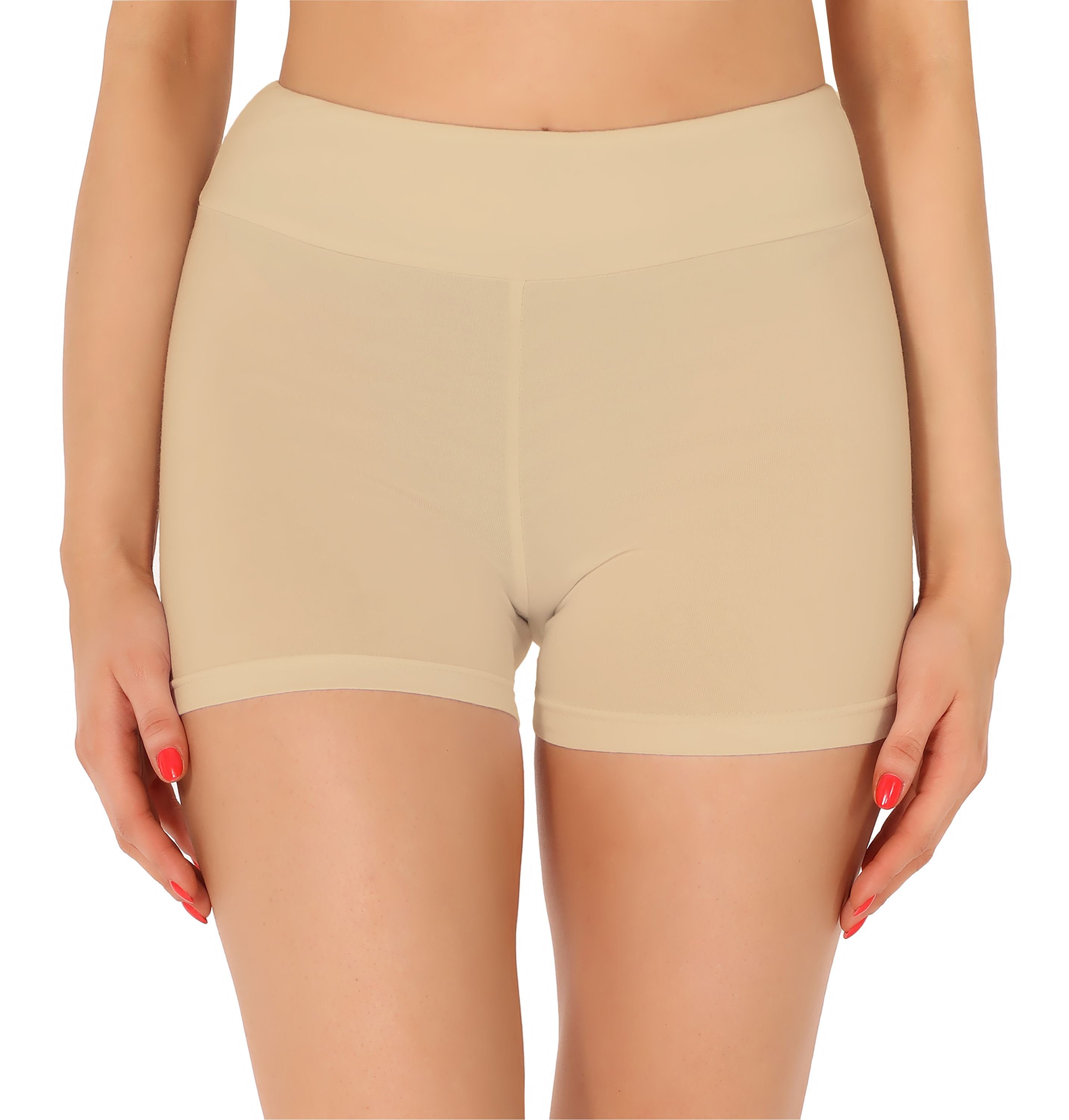 Merry Style Leggings Damen Shorts Radlerhose Unterhose kurze Hose Boxershorts MS10-359 (1-tlg) elastischer Bund Sand