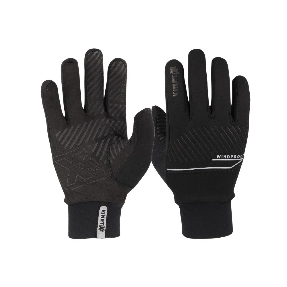 Kinetixx Langlaufhandschuhe Kinder-Langlaufhandschuhe Nojan Jr., KinetiXx (in schwarz oder gelb) Grip, Kälteschutz, Winddicht, Touchscreen kompatibel, Hoher