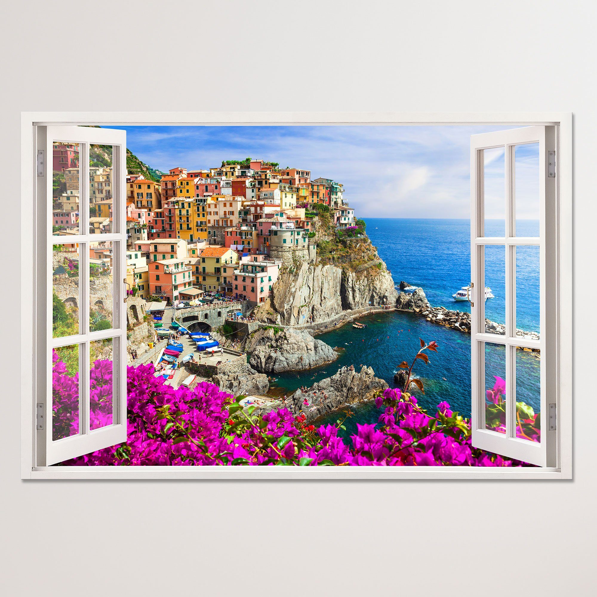 WallSpirit Leinwandbild "Fenster mit Aussicht", Cinque günstig online kaufen