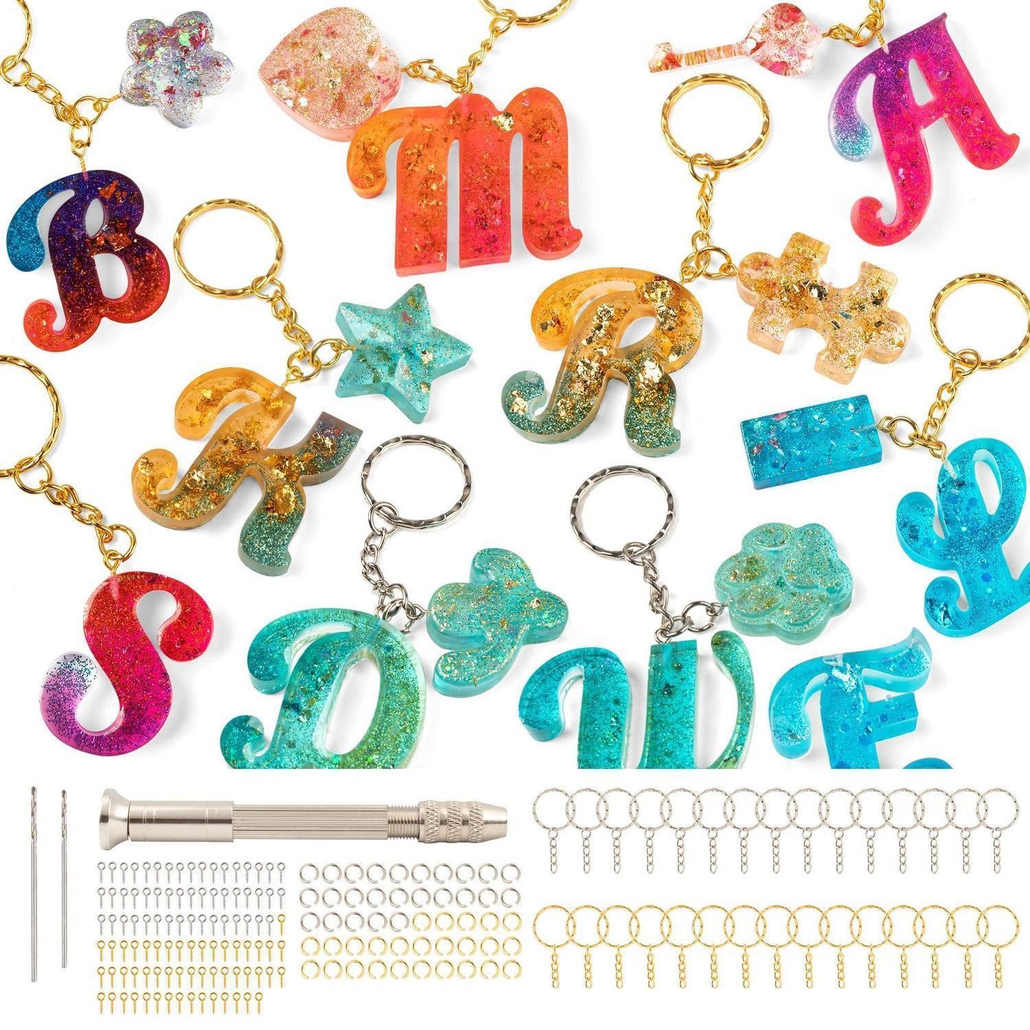LuxusKollektion Modellierwerkzeug Silikon Alphabet Resin Formen Set 182tlg, (182 St)