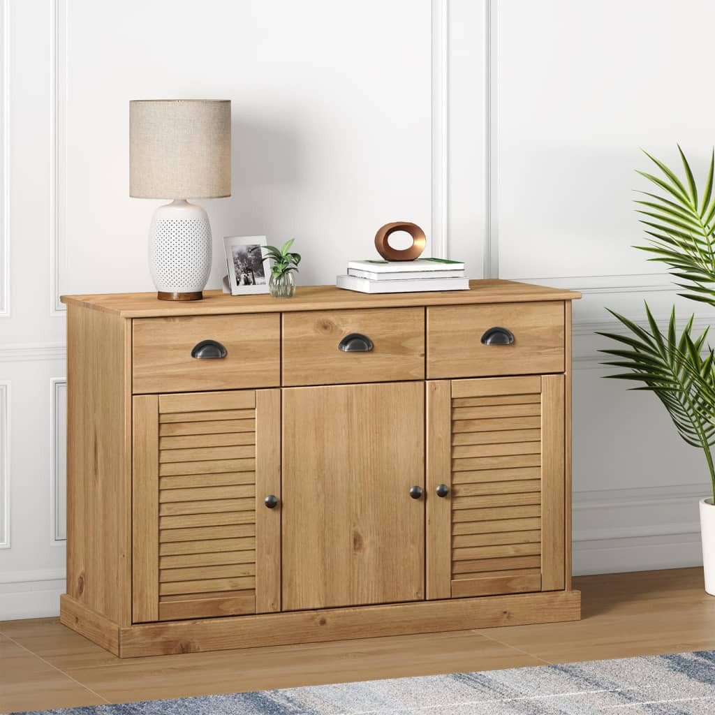 vidaXL Sideboard vidaXL Sideboard mit Schubladen VIGO 113x40x75 cm Massivholz Kiefer