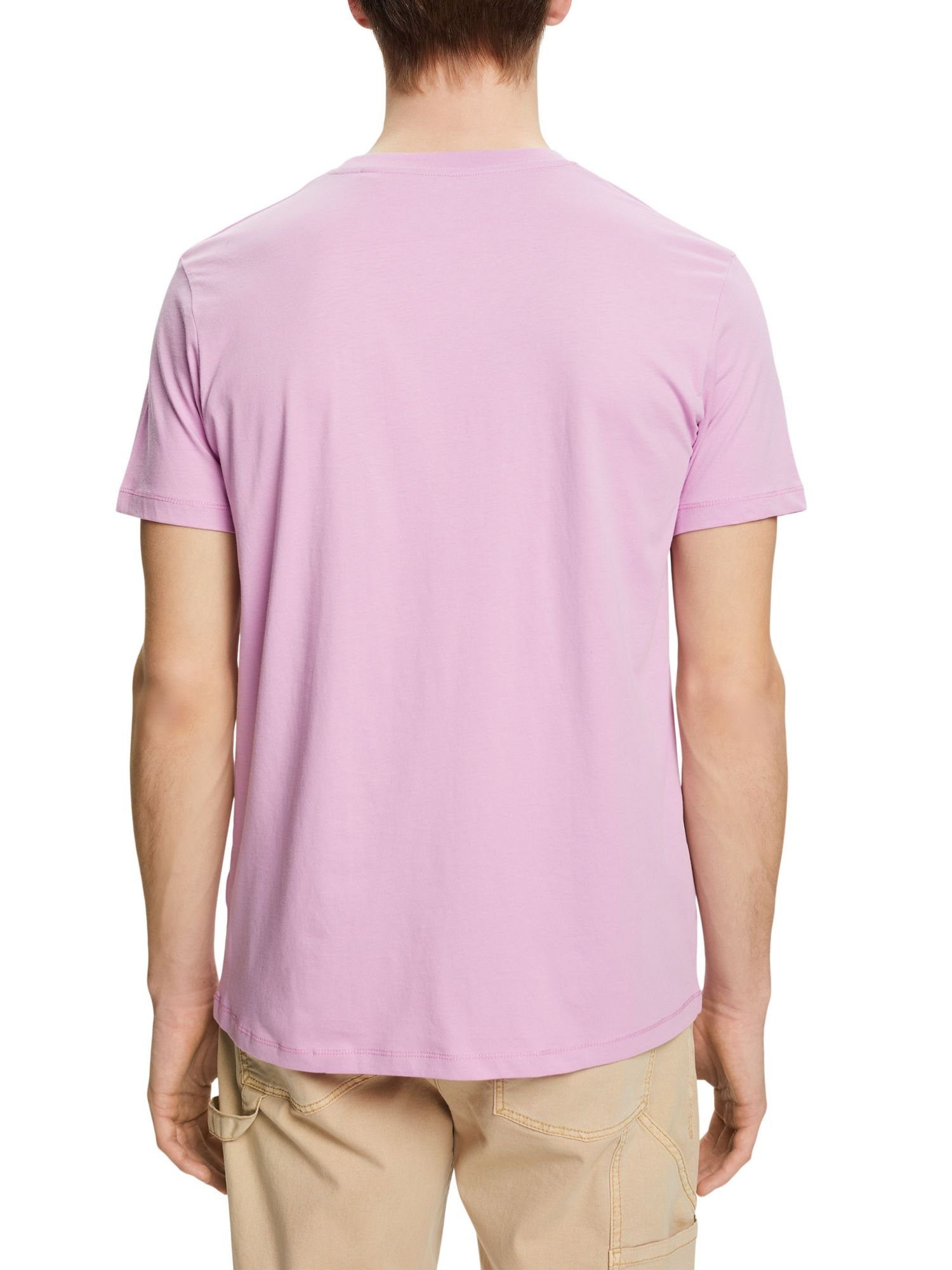 edc by Esprit T-Shirt Print-T-Shirt nachhaltiger aus (1-tlg) Baumwolle LILAC