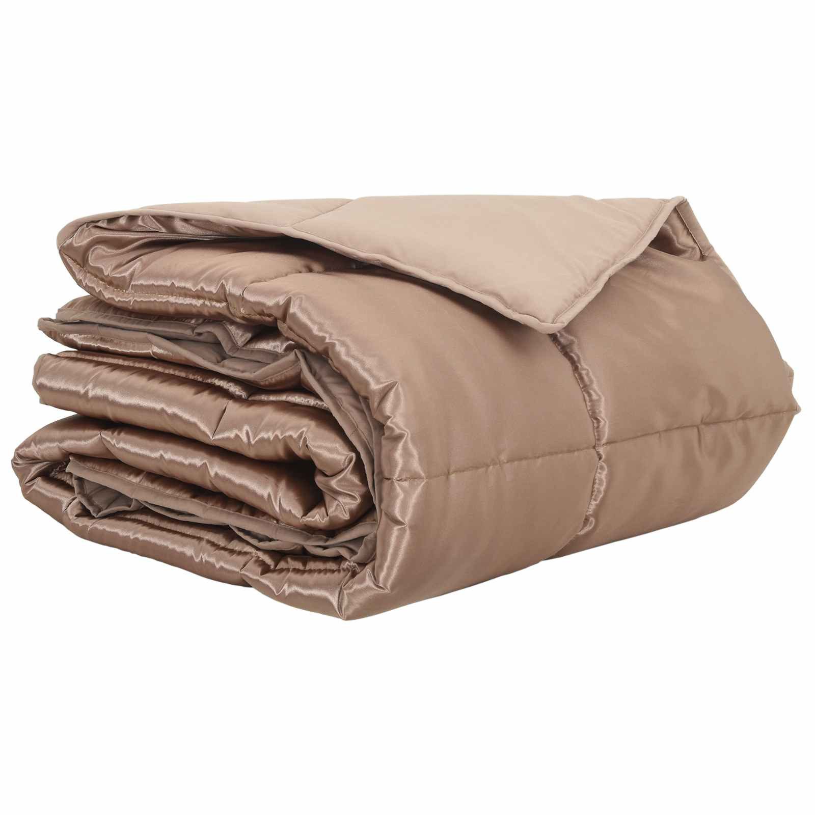 vidaXL Baumwollbettdecke Sommerdecke Gold 220 x 135 cm Satin und Mikrofaser, Bezug: Baumwolle / Satin