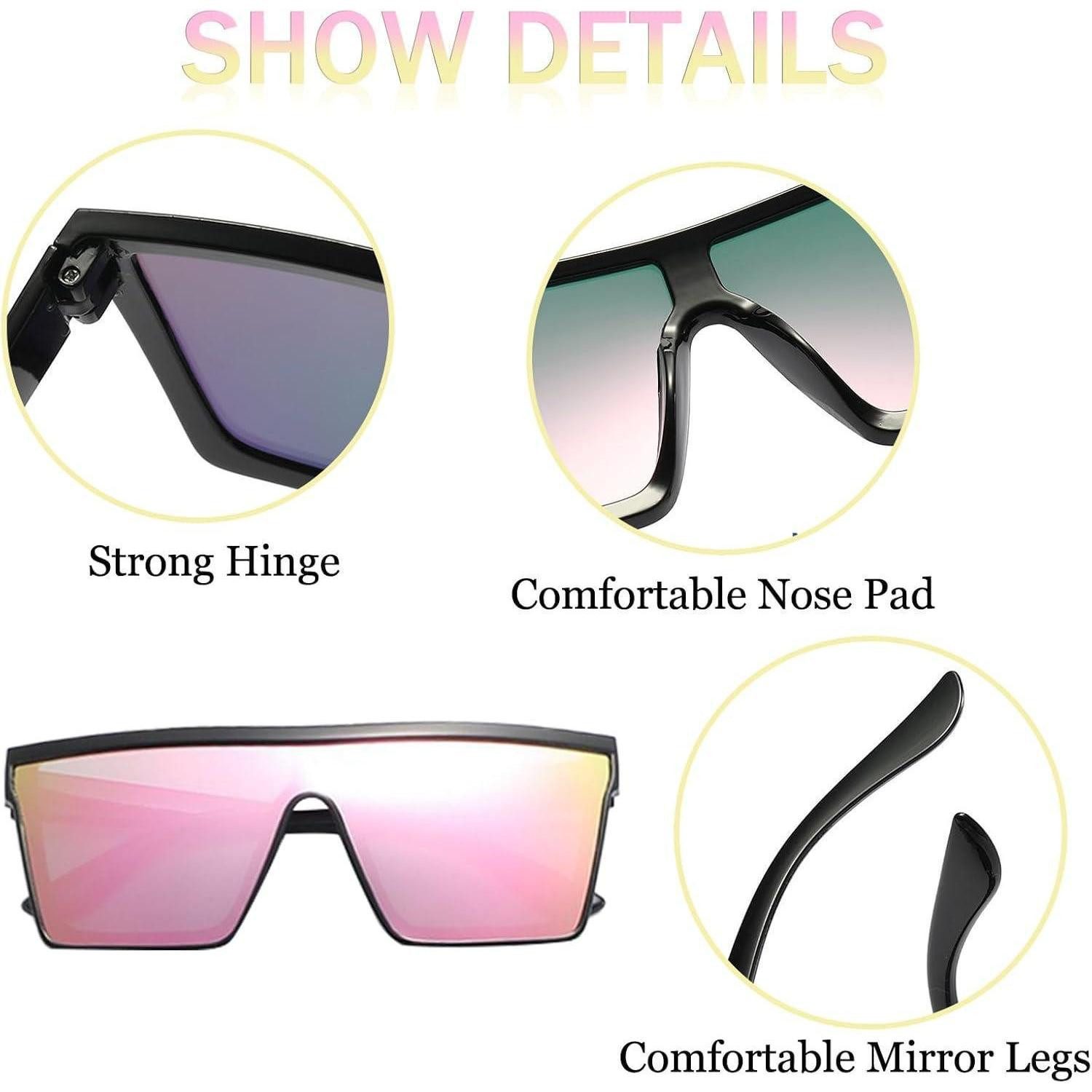 LuxusKollektion Retrosonnenbrille Sonnenbrillen 3er Pack Retro quadratisch übergroß UV400 Unisex