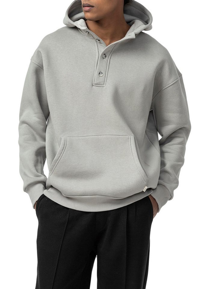 RedBridge Hoodie Oversized mit Knopfleiste und Kängurutasche