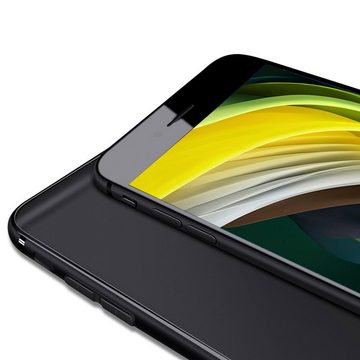 FITSU Handyhülle Ultra Slim Case für iPhone SE 2020 Schwarz, Ultradünne Handyschale Slim Case Cover Schutzhülle mit Kameraschutz
