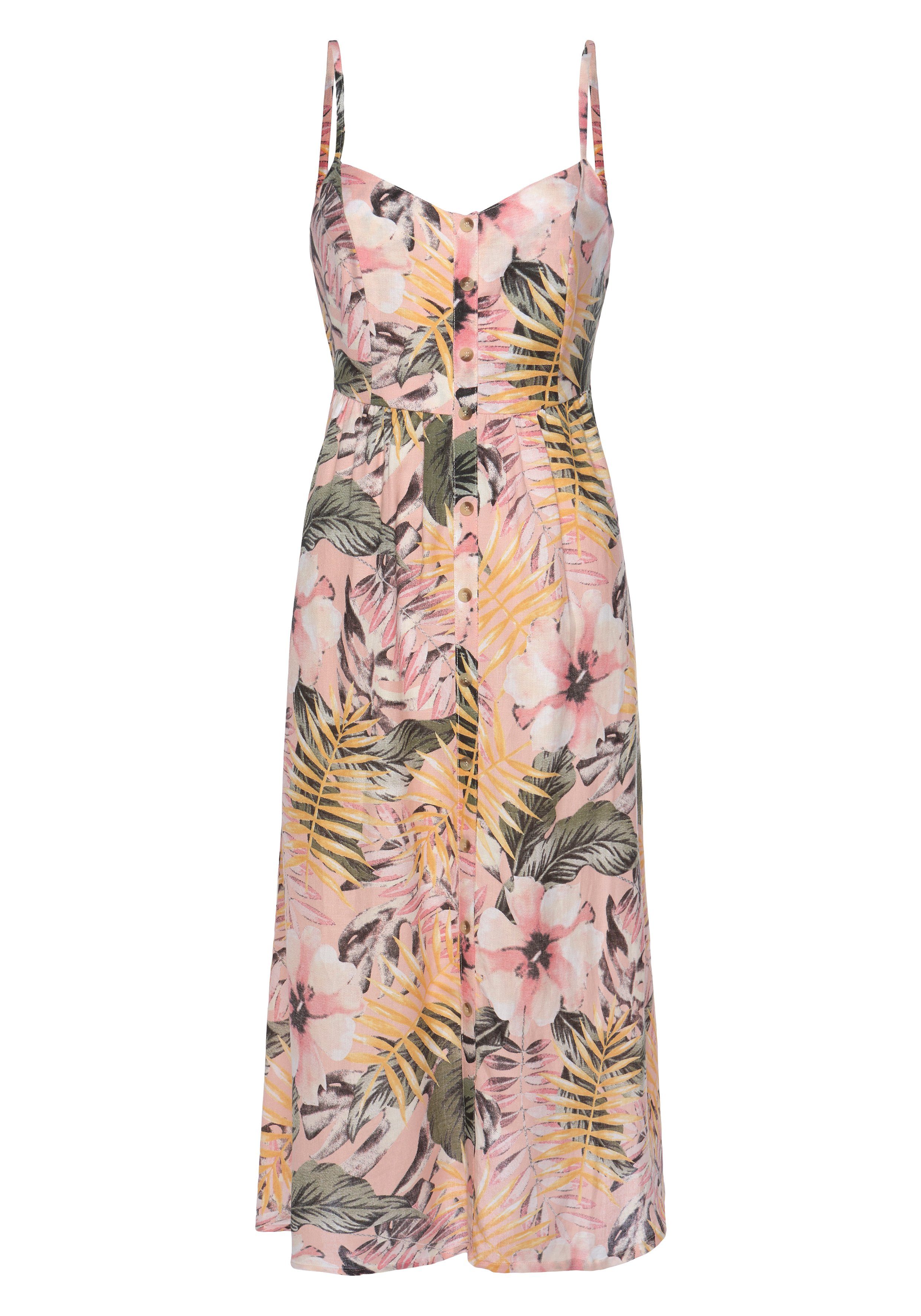 LASCANA Sommerkleid aus Leinenmix, Midikleid mit günstig online kaufen