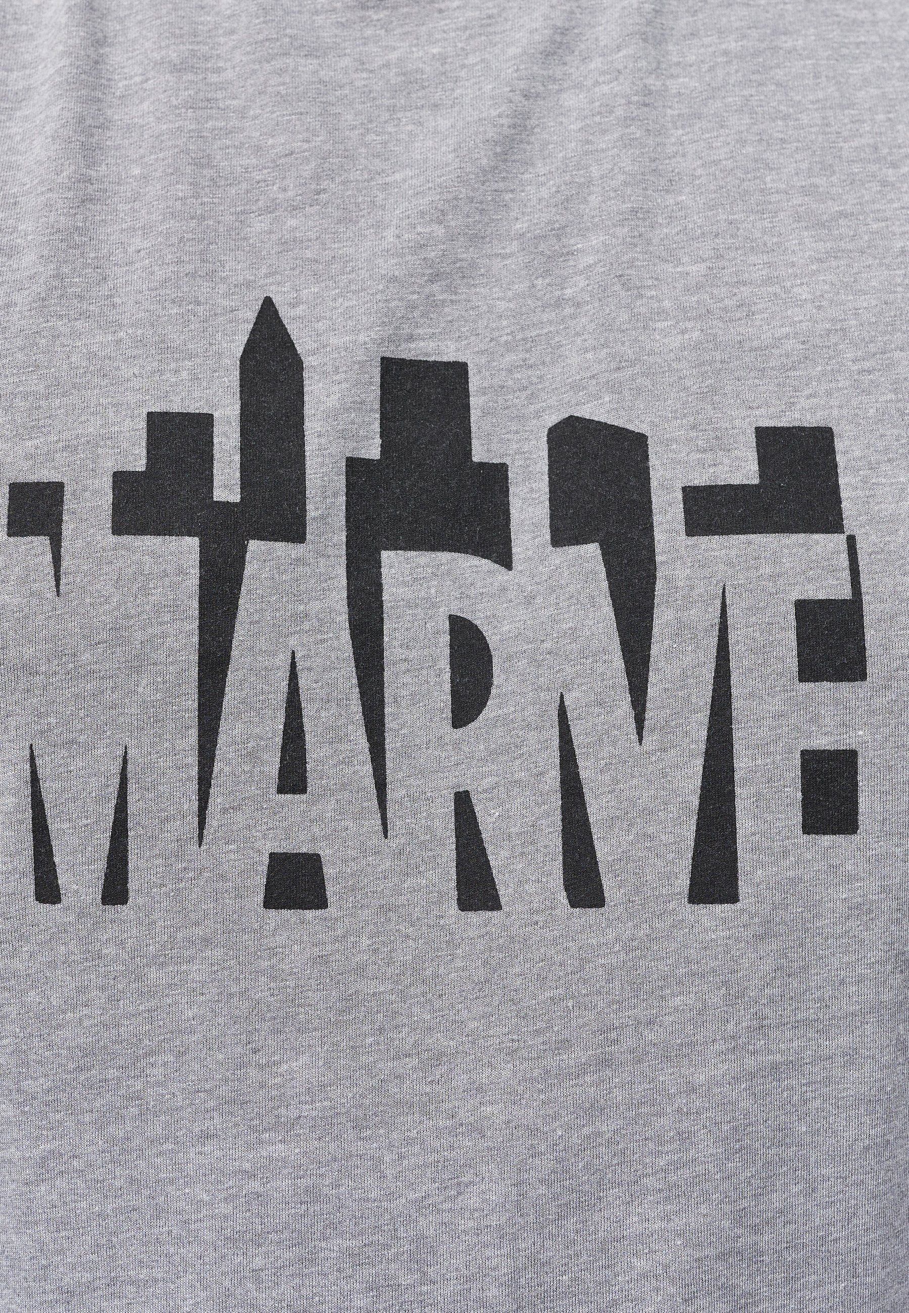 Light Recovered City T-Shirt Bio-Baumwolle zertifizierte GOTS Grau Marvel Logo Grey
