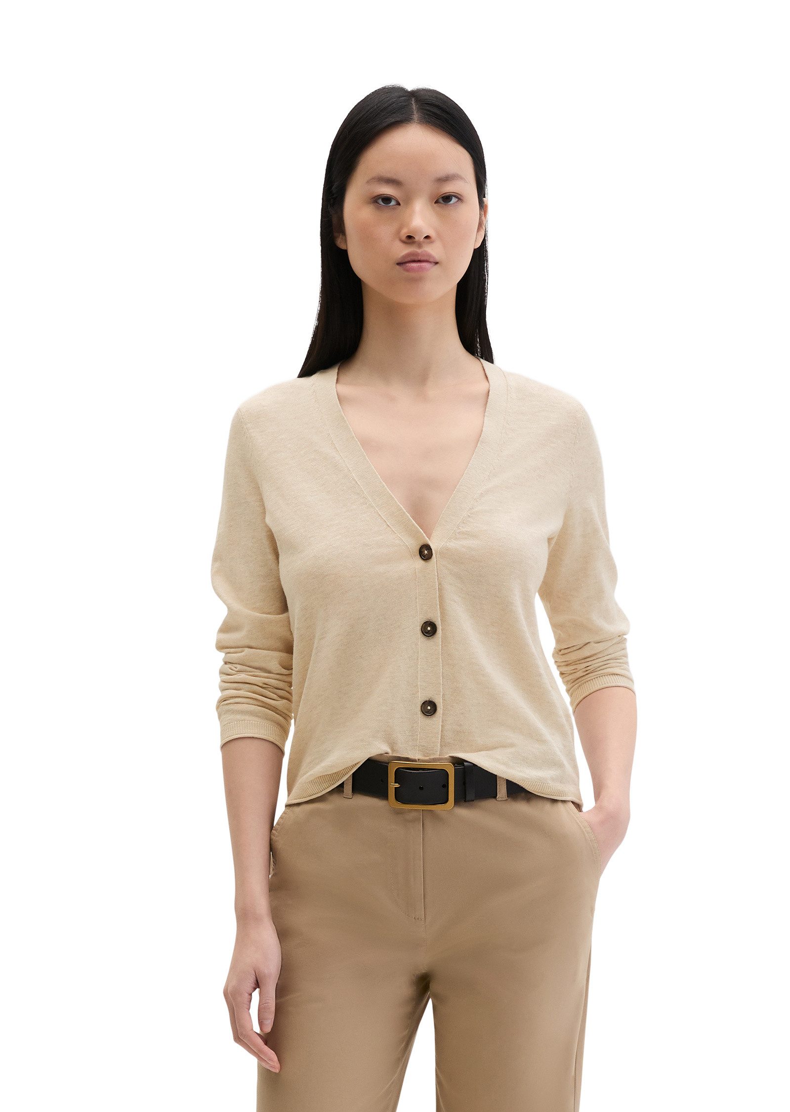 Marc O'Polo Cardigan aus Baumwolle-Leinen-Mix