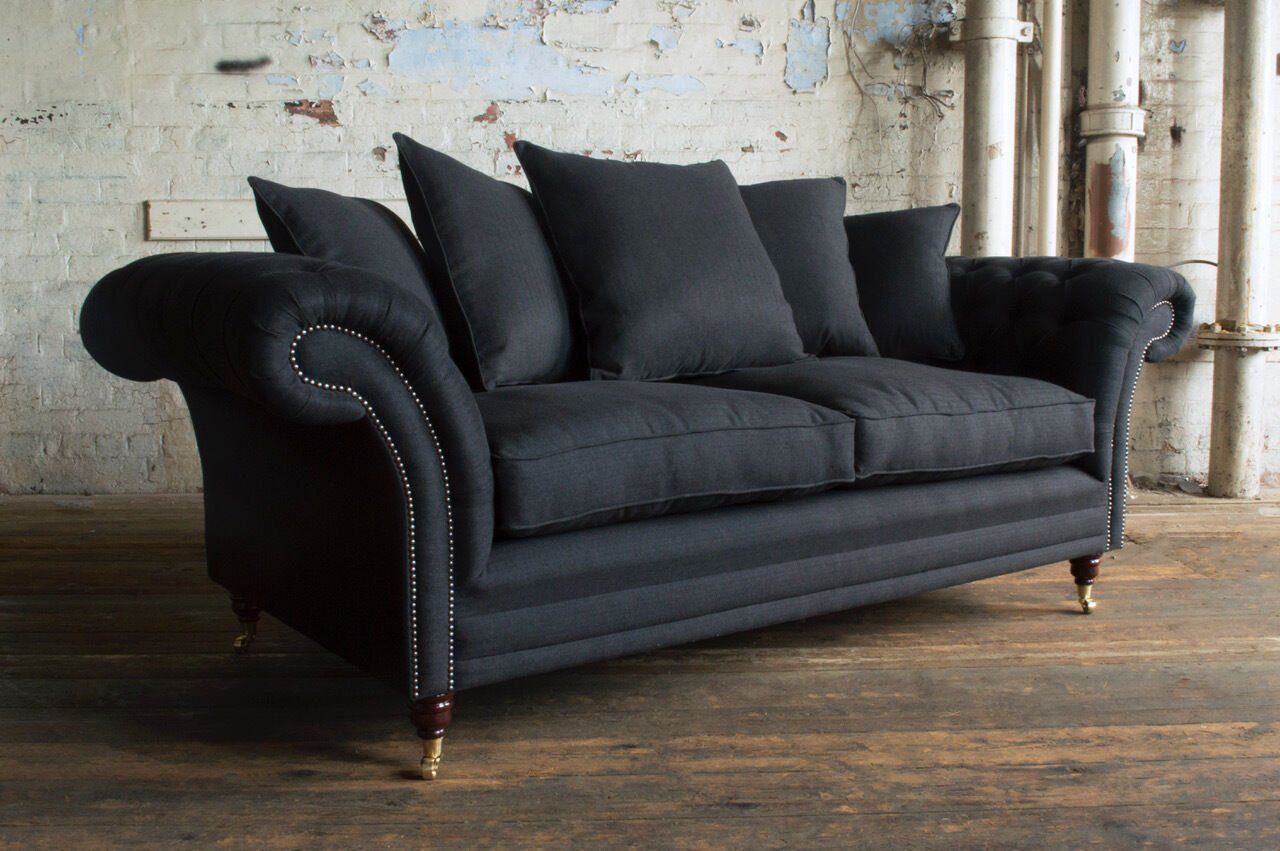 225 Sofa Design 3 JVmoebel Chesterfield-Sofa, Sofa Chesterfield Sitzer cm Couch
