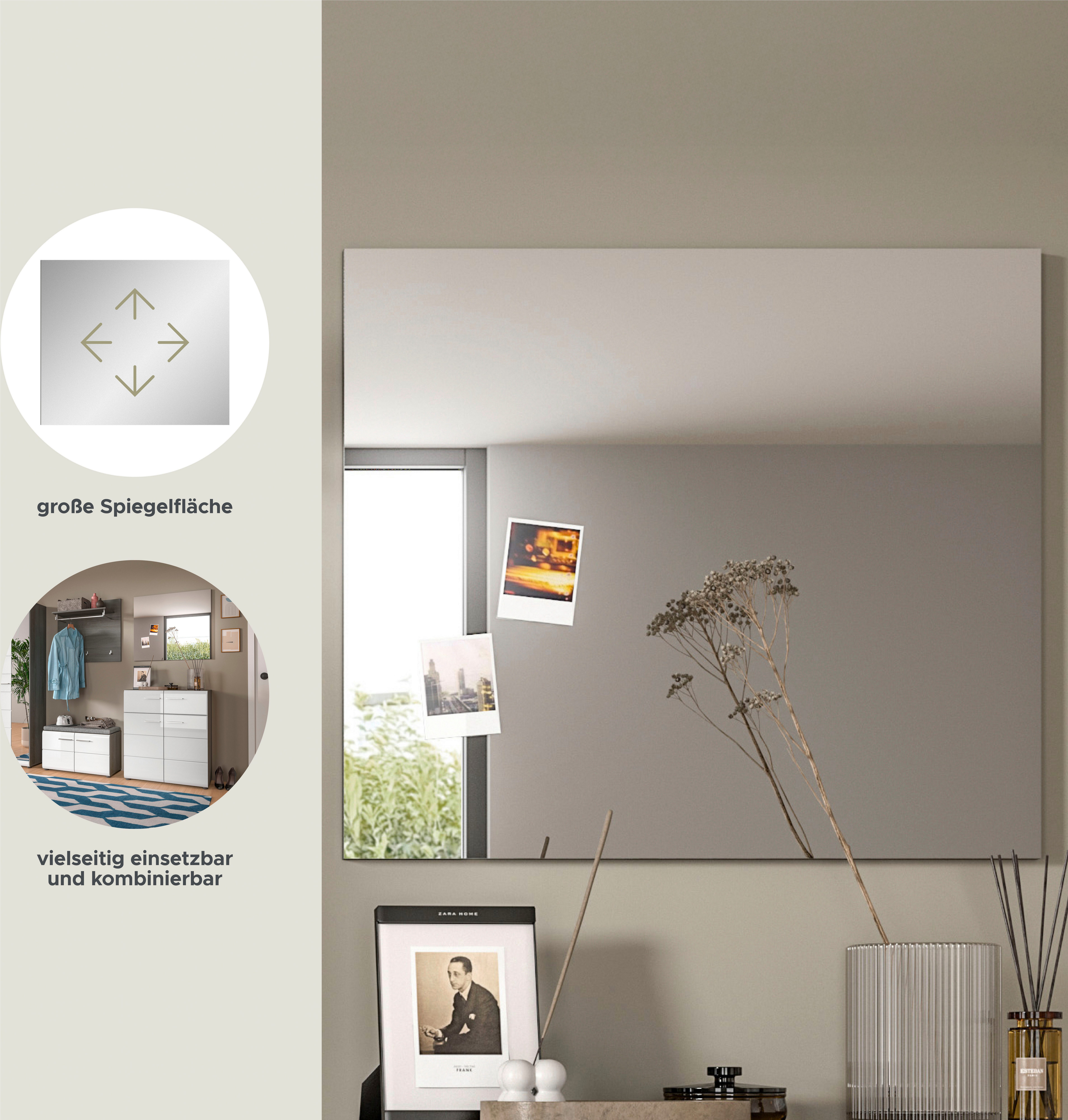 Home affaire Spiegel Rumba, Breite 70 cm, Garderobenspiegel, Flurspiegel, Dielenspiegel, Wandspiegel