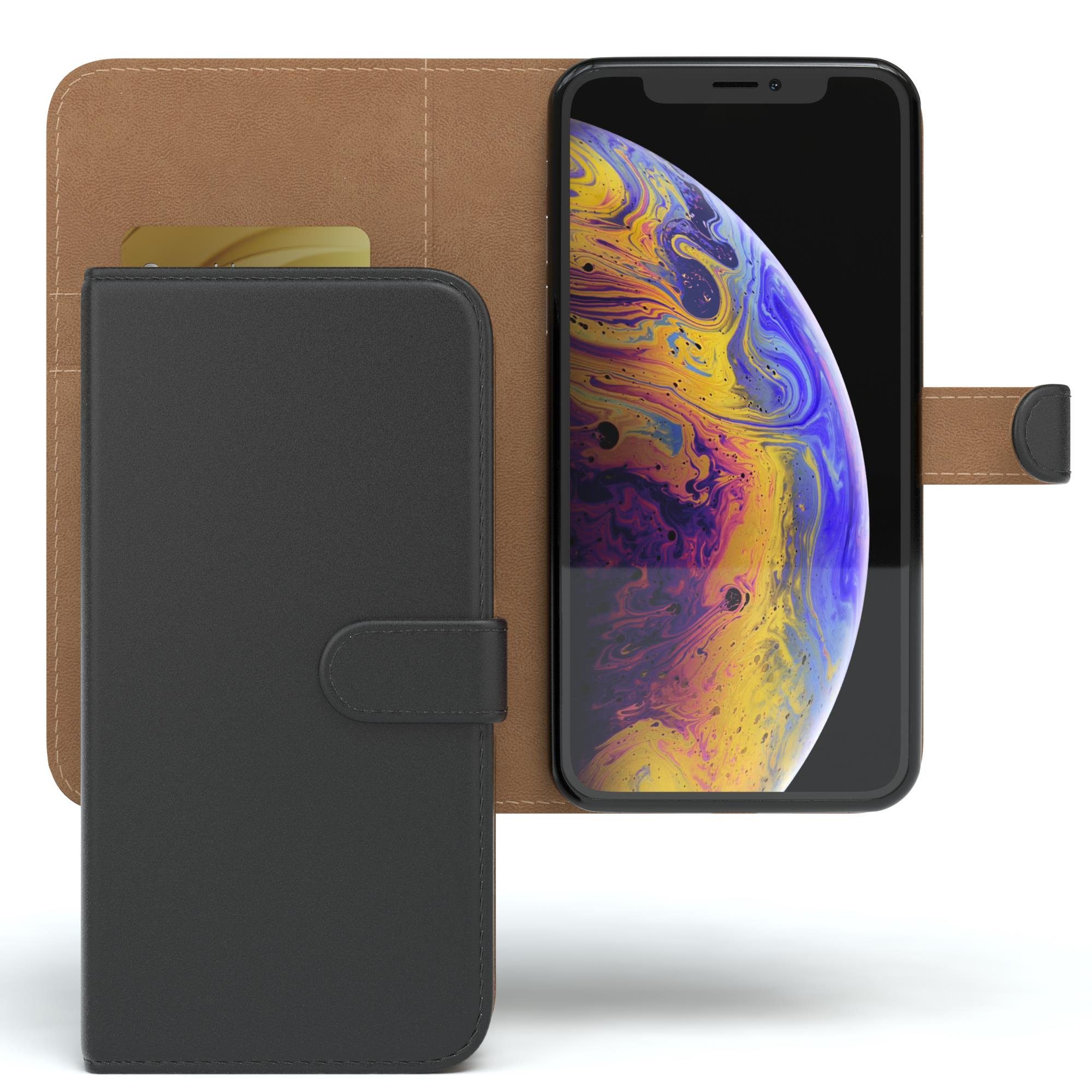 EAZY CASE Handyhülle Uni Bookstyle für Apple iPhone XS Max 6,5 Zoll, Schutzhülle mit Standfunktion Kartenfach Handytasche aufklappbar Etui