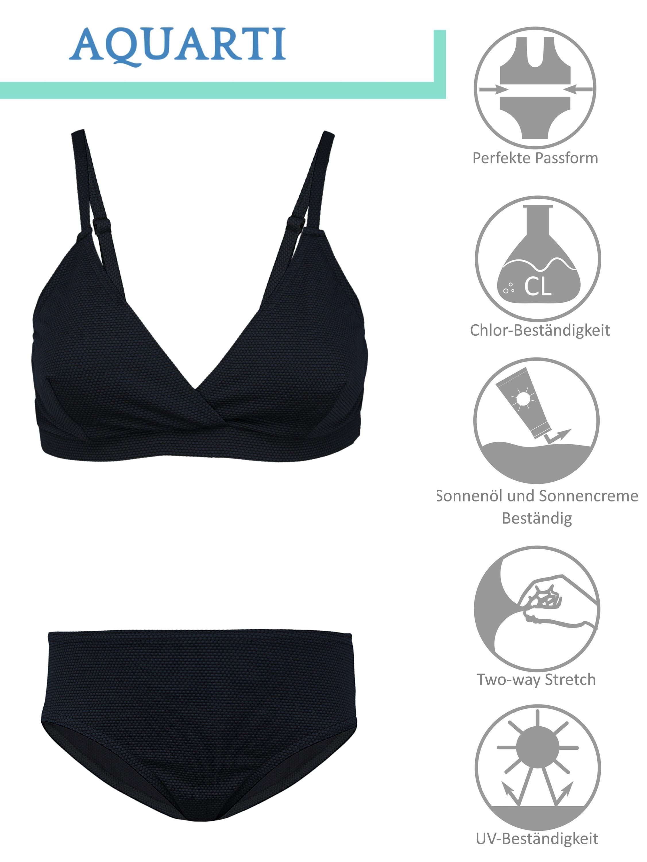 Aquarti Bustier-Bikini Aquarti Mädchen Bikini Set Bustier Bikinislip Zweiteiliger Badeanzug
