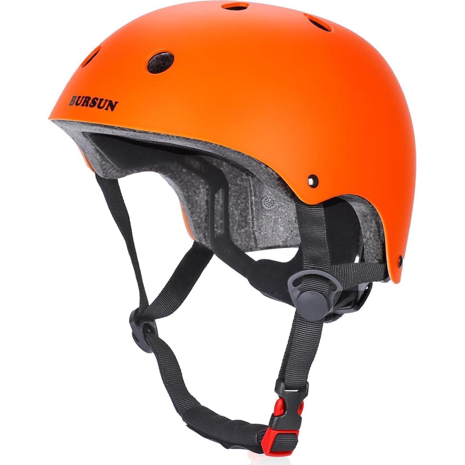 Kinderfahrradhelm Kinder Fahrradhelm Skaterhelm 2-16 Jahre S:48-54cm Orange