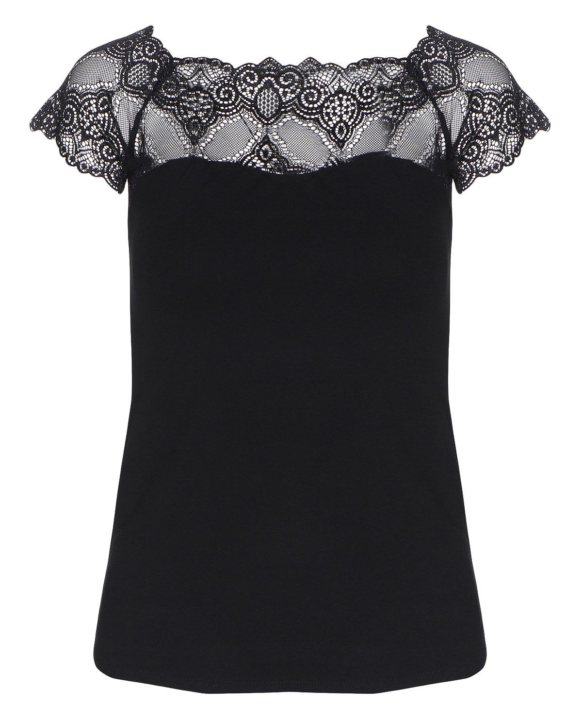 Mississhop Spitzenshirt Spitzenshirt Spitze Spitzen T-Shirt Bluse Shirt M.7 günstig online kaufen