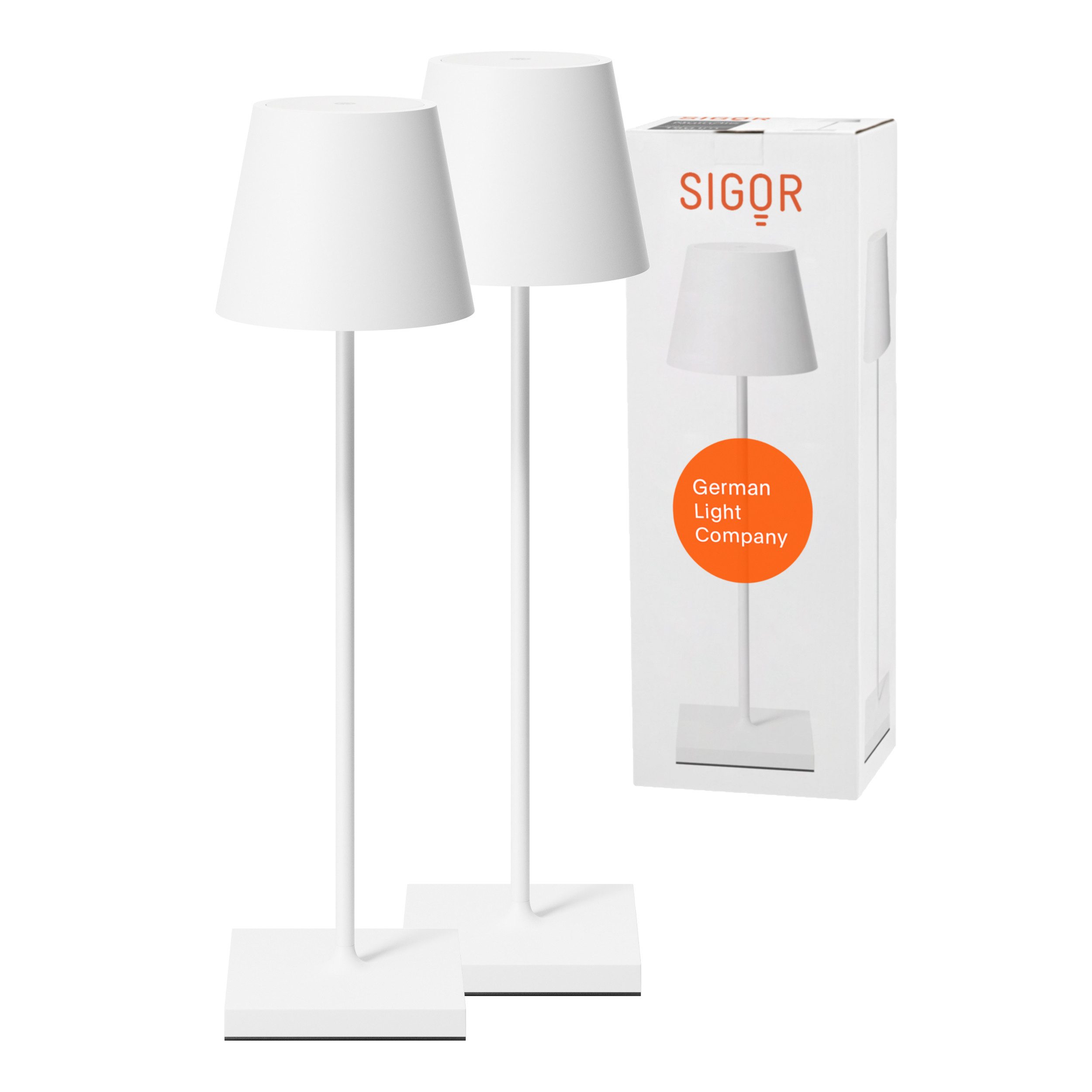 SIGOR LED Tischleuchte, Dimmbar, LED fest integriert, 2.700 + 2.200 K